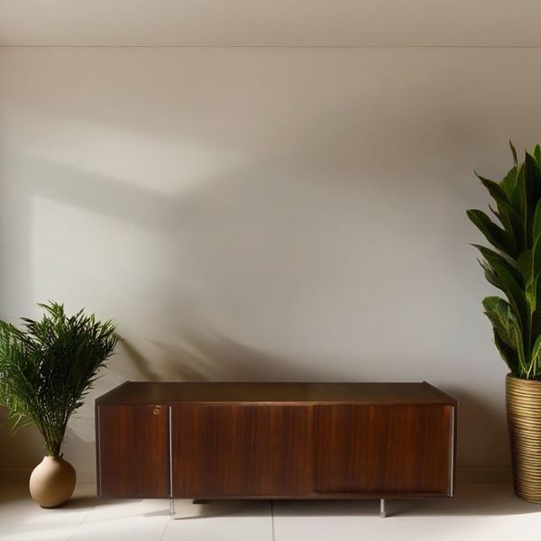 Alberto Rosselli per Arflex - Sideboard in metal and rosewood veneer