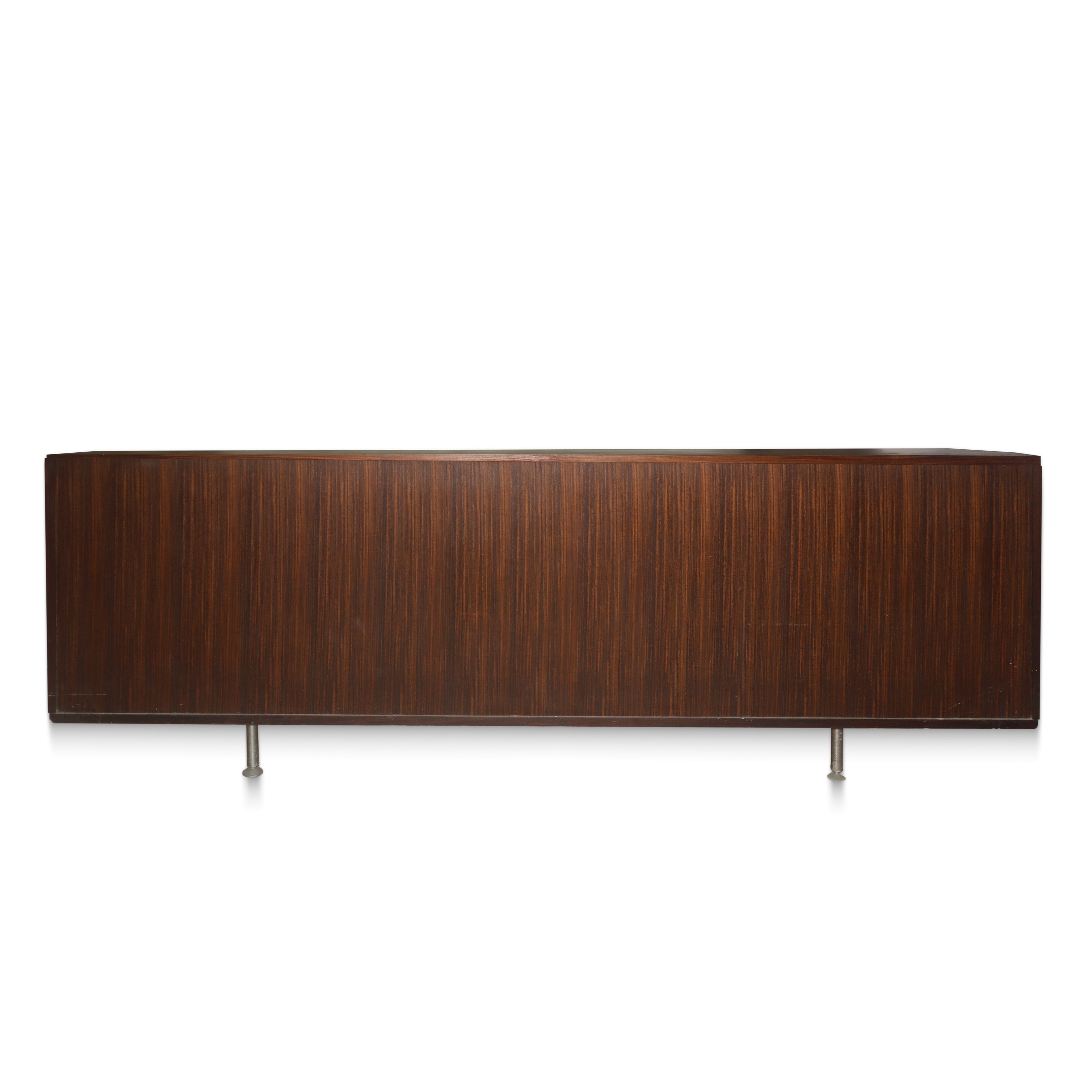 Sideboard in metallo e legno impiallacciato di palissandro