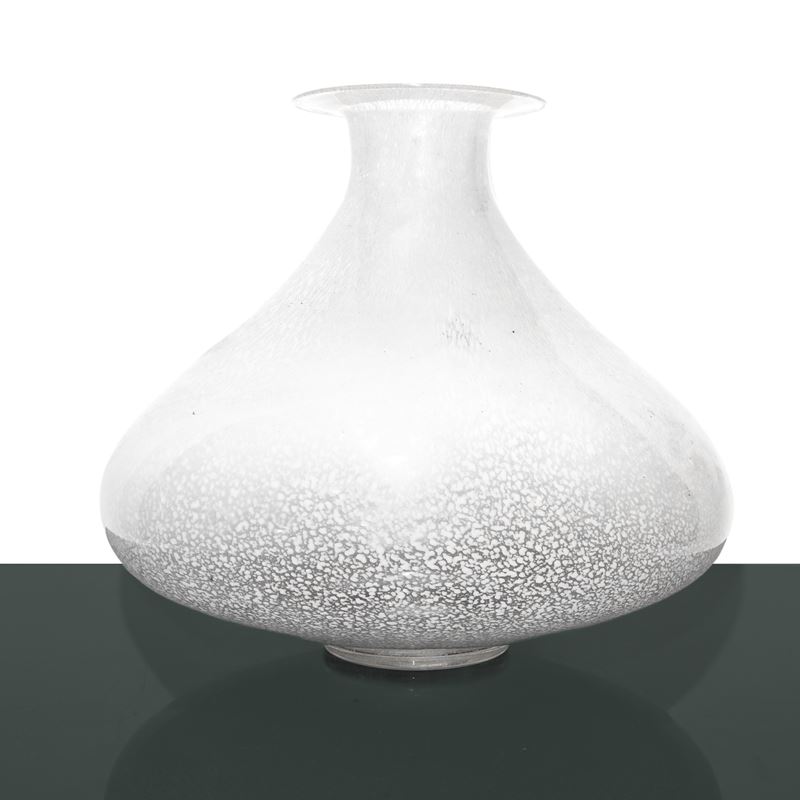 Vaso in Vetro Bullicante a Effetto Ghiacciato