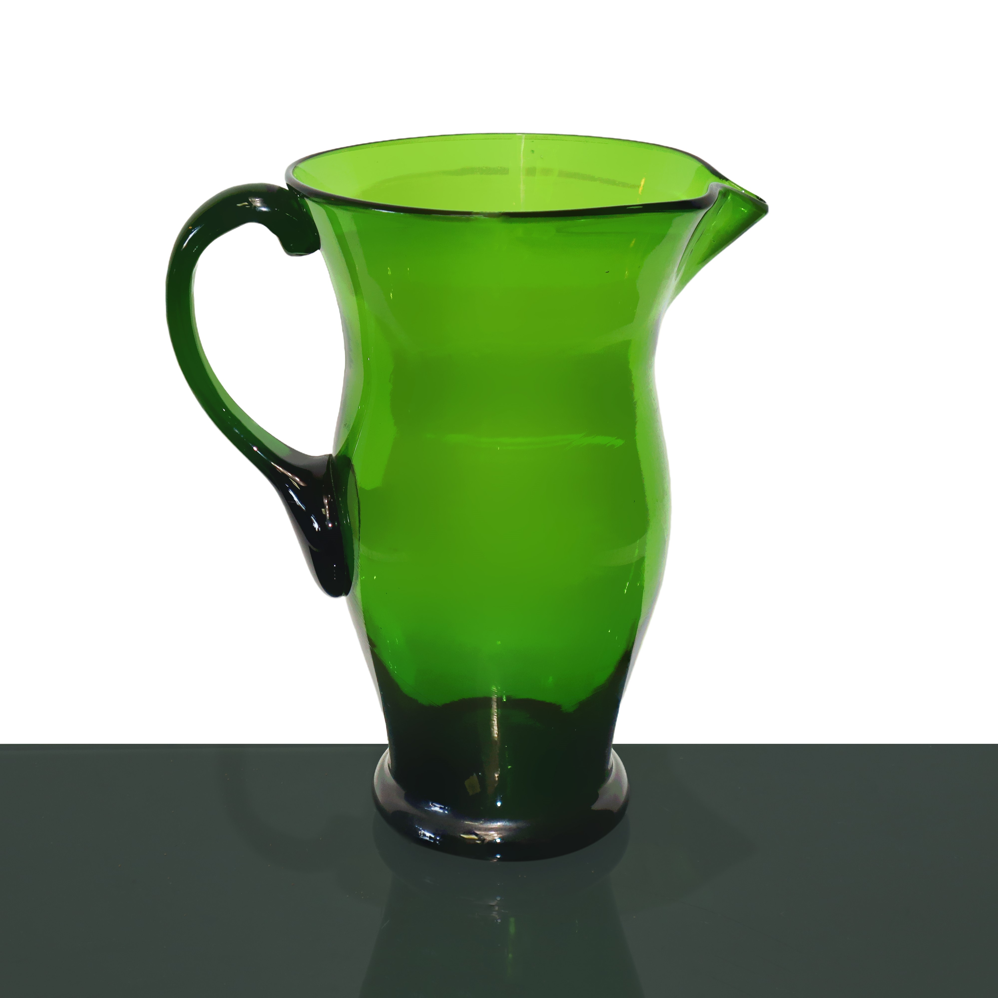 Brocca in vetro di Murano verde
