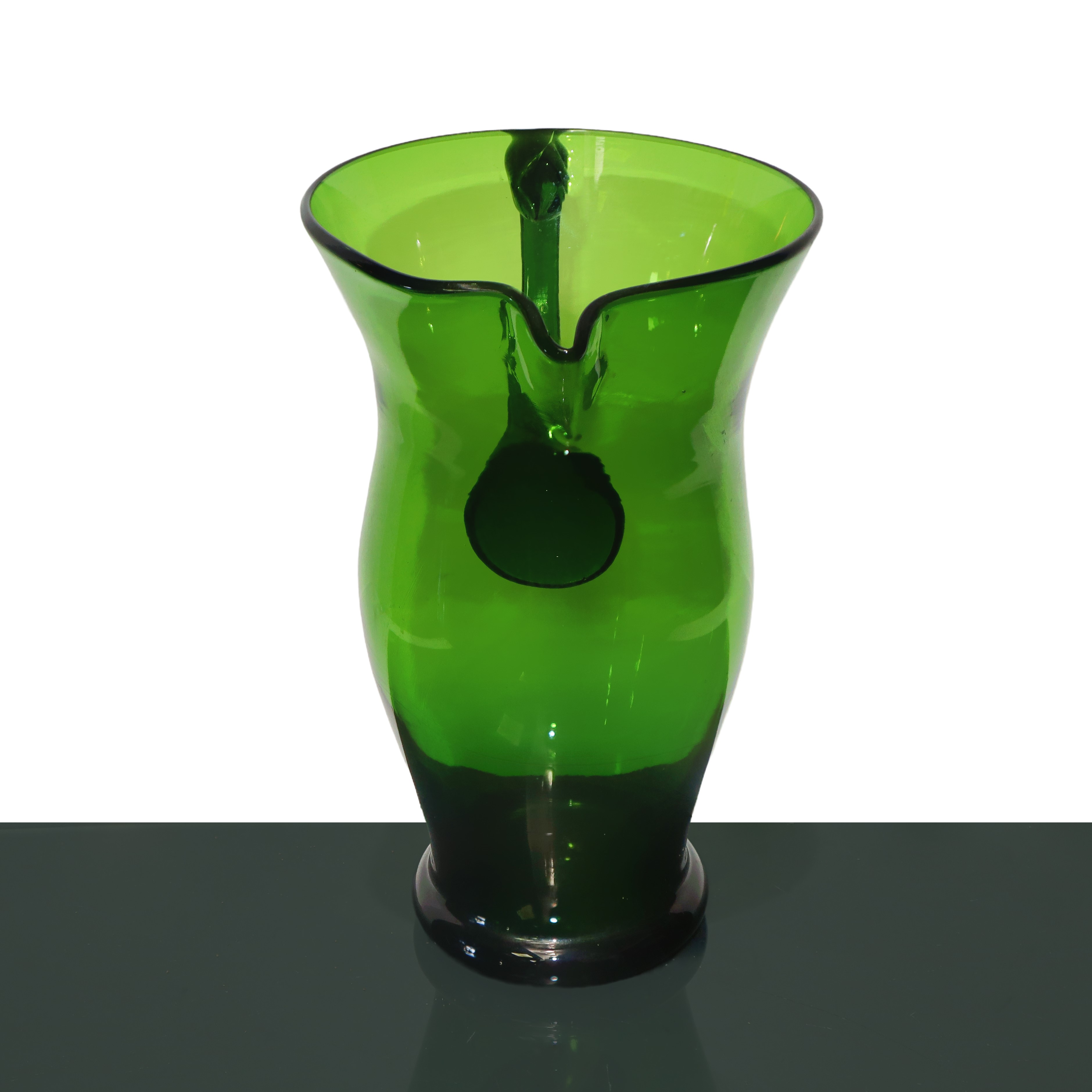 Brocca in vetro di Murano verde