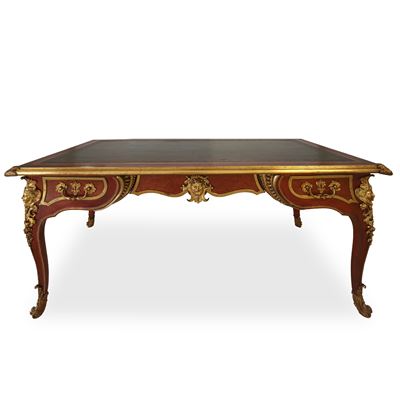 Scrittoio Napoleone III Bureau Plat in Legno di Bois De Rose