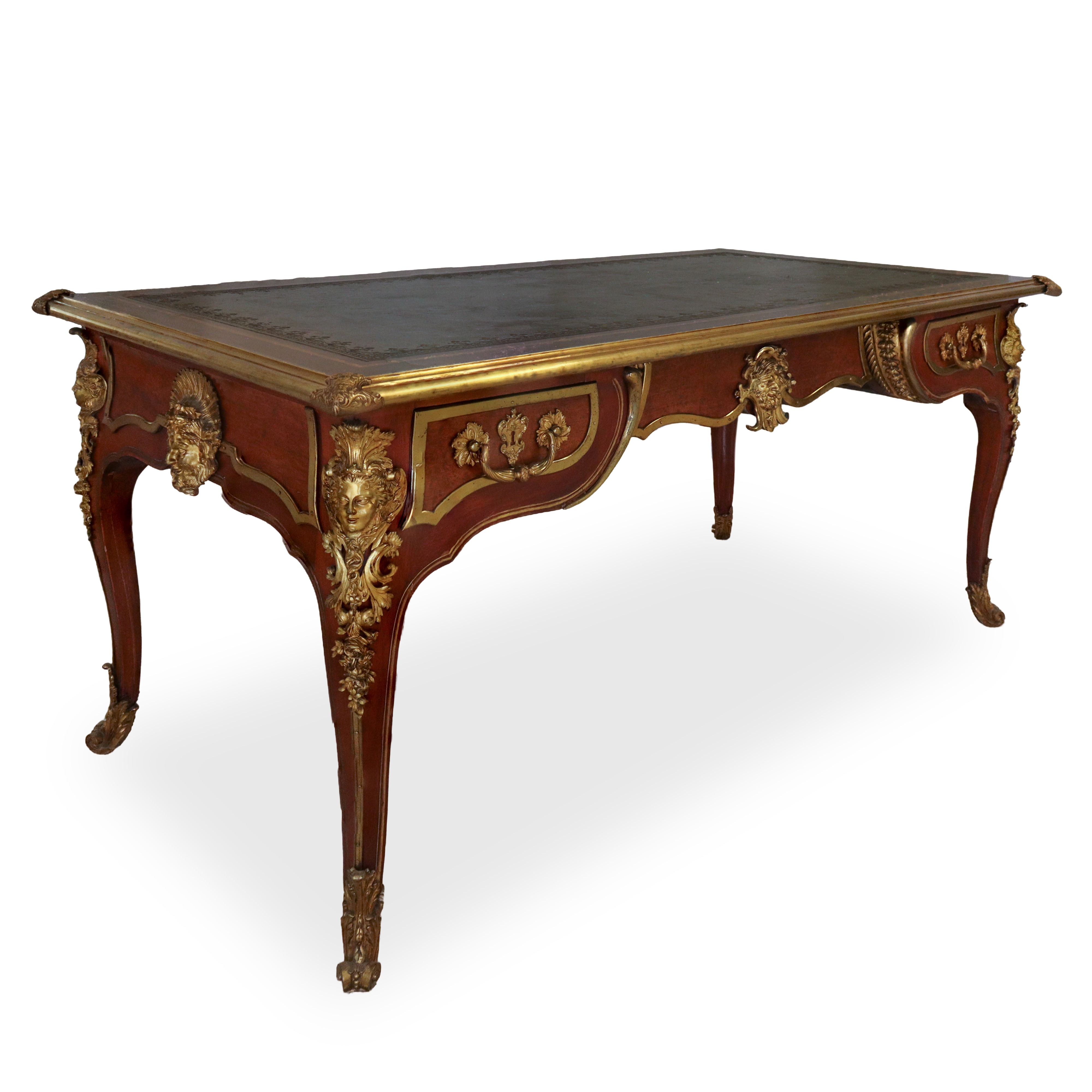 Scrittoio Napoleone III Bureau Plat in Legno di Bois De Rose