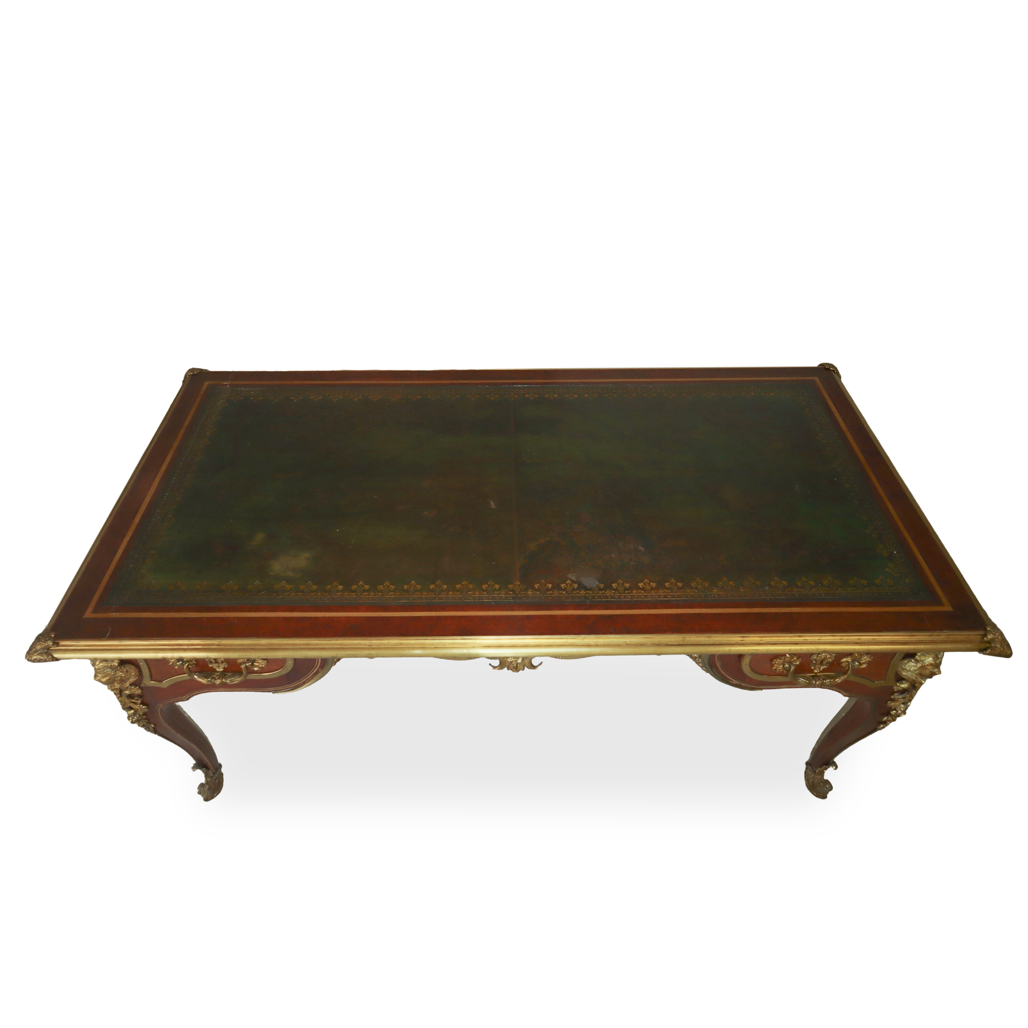 Scrittoio Napoleone III Bureau Plat in Legno di Bois De Rose