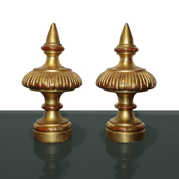 Pair of gilded wooden friezes