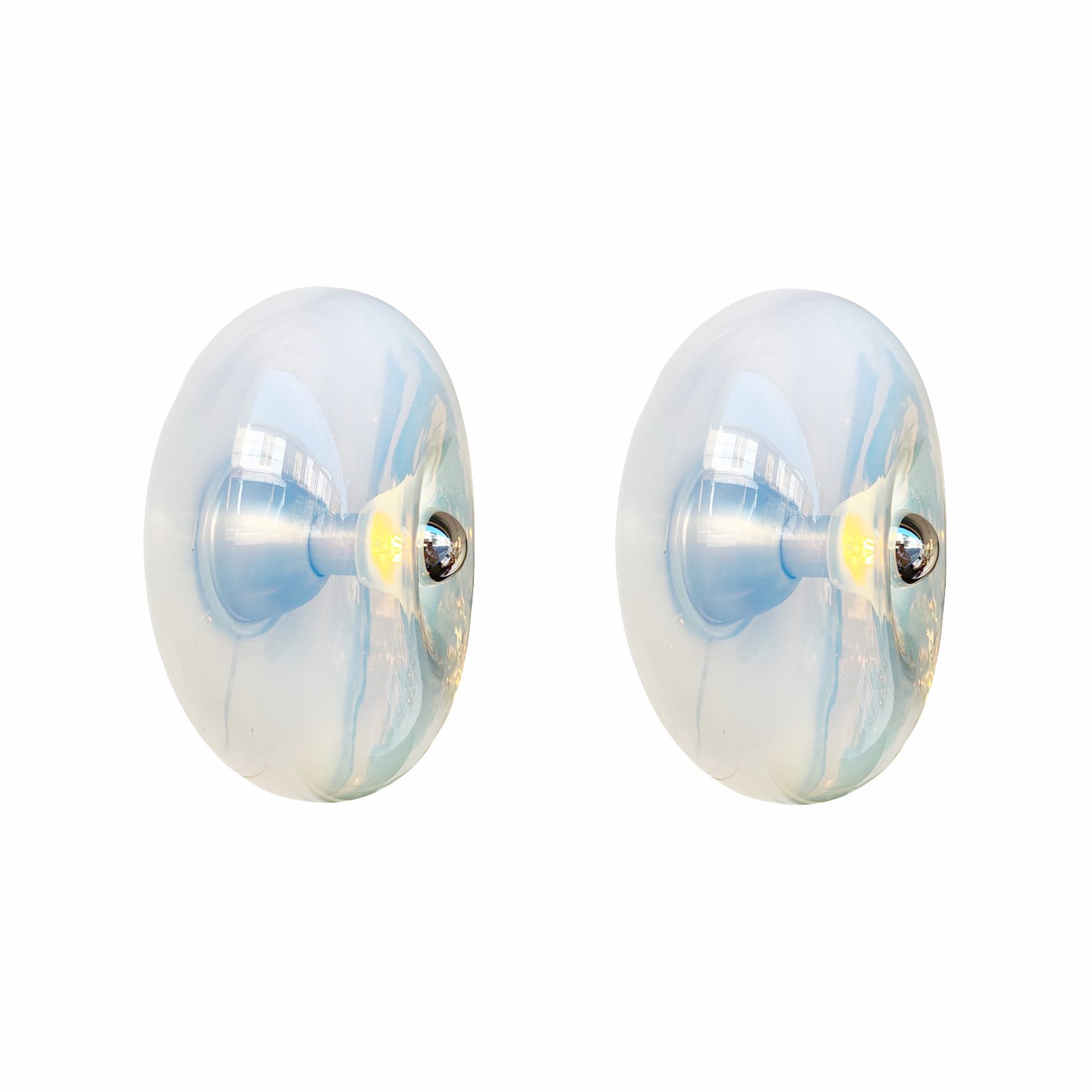 Coppia di lampade Panta in vetro di Murano