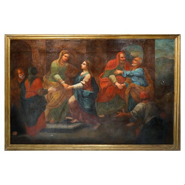 Meeting between the Virgin Mary and Saint Elizabeth with Saint Joseph and Zechariah