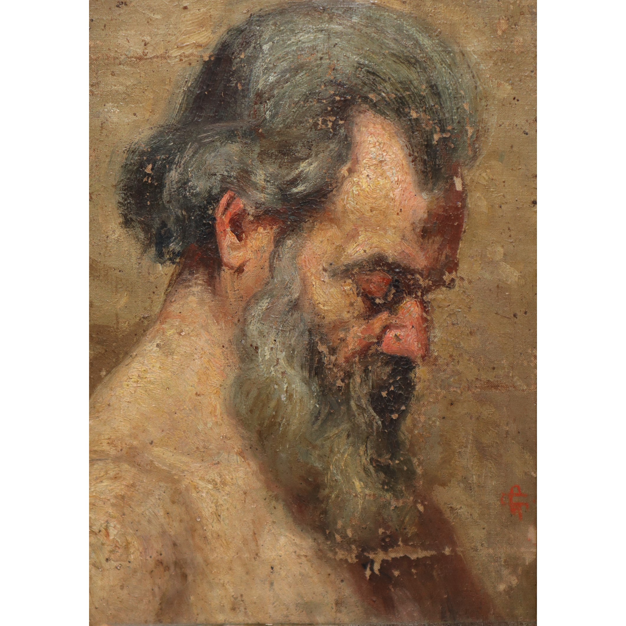Uomo con Barba di Profilo