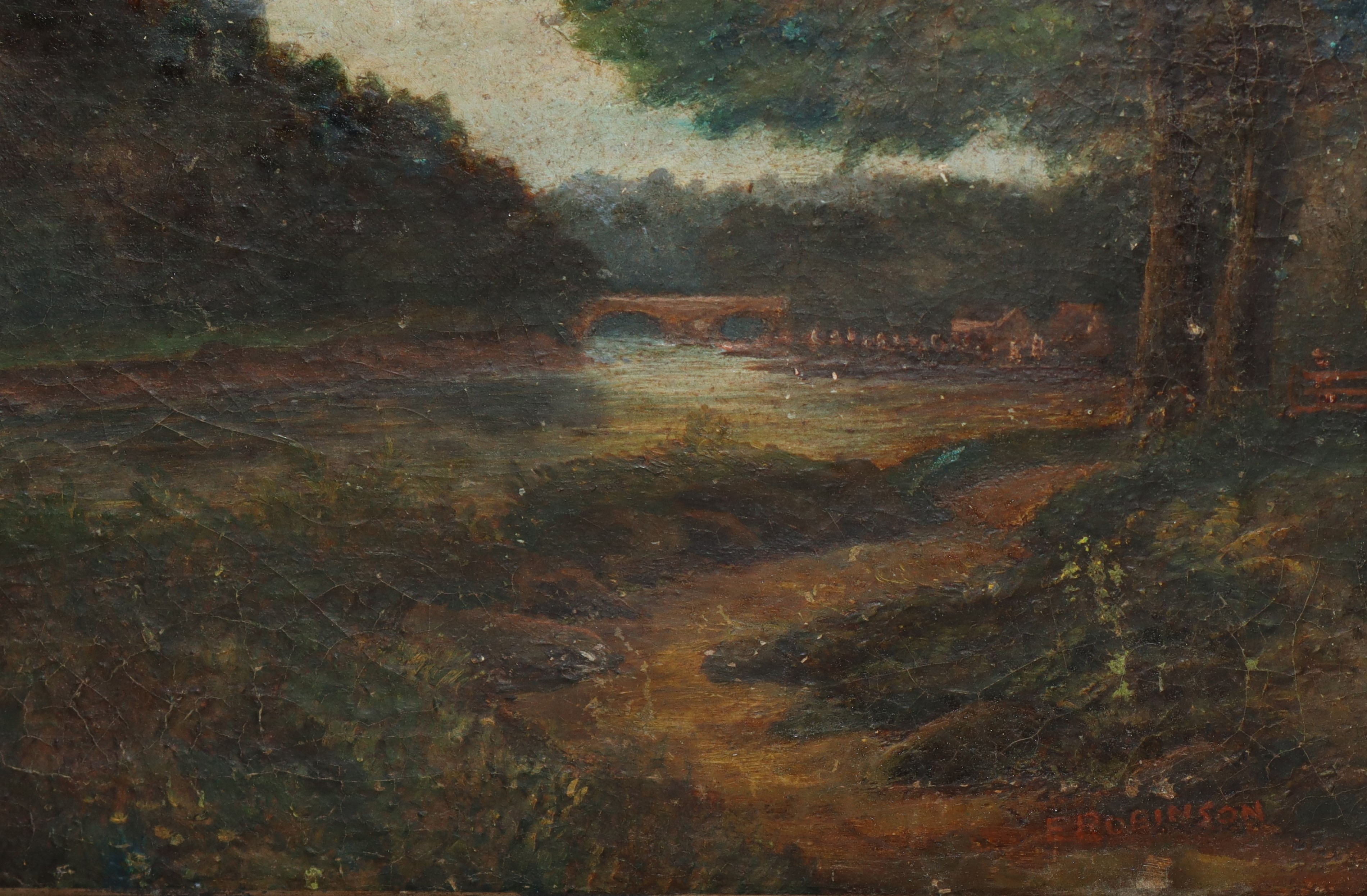 Edward Robinson - Paesaggio Fluviale con Ponte
