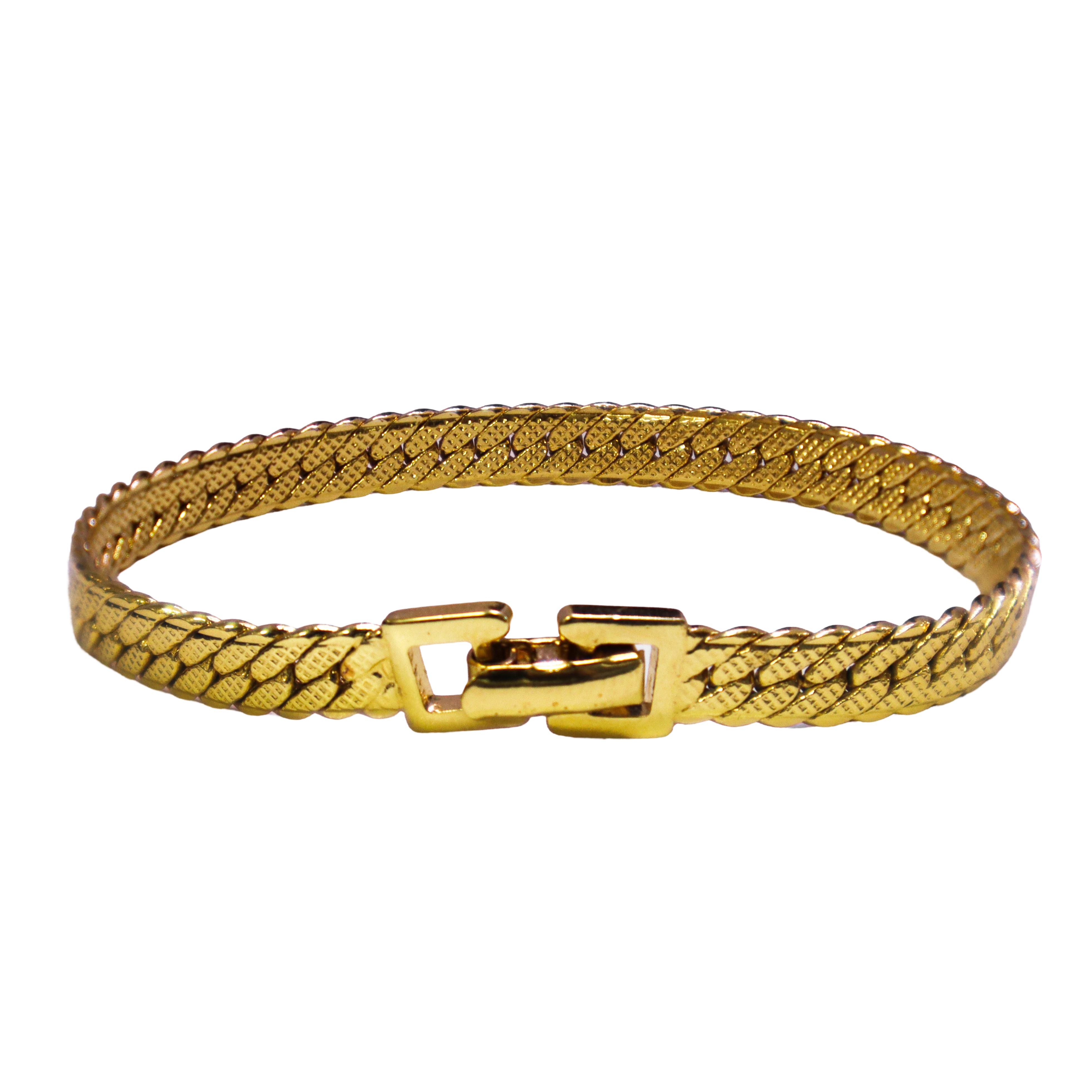 Parure maglia groumette dorata composta da collana e bracciale