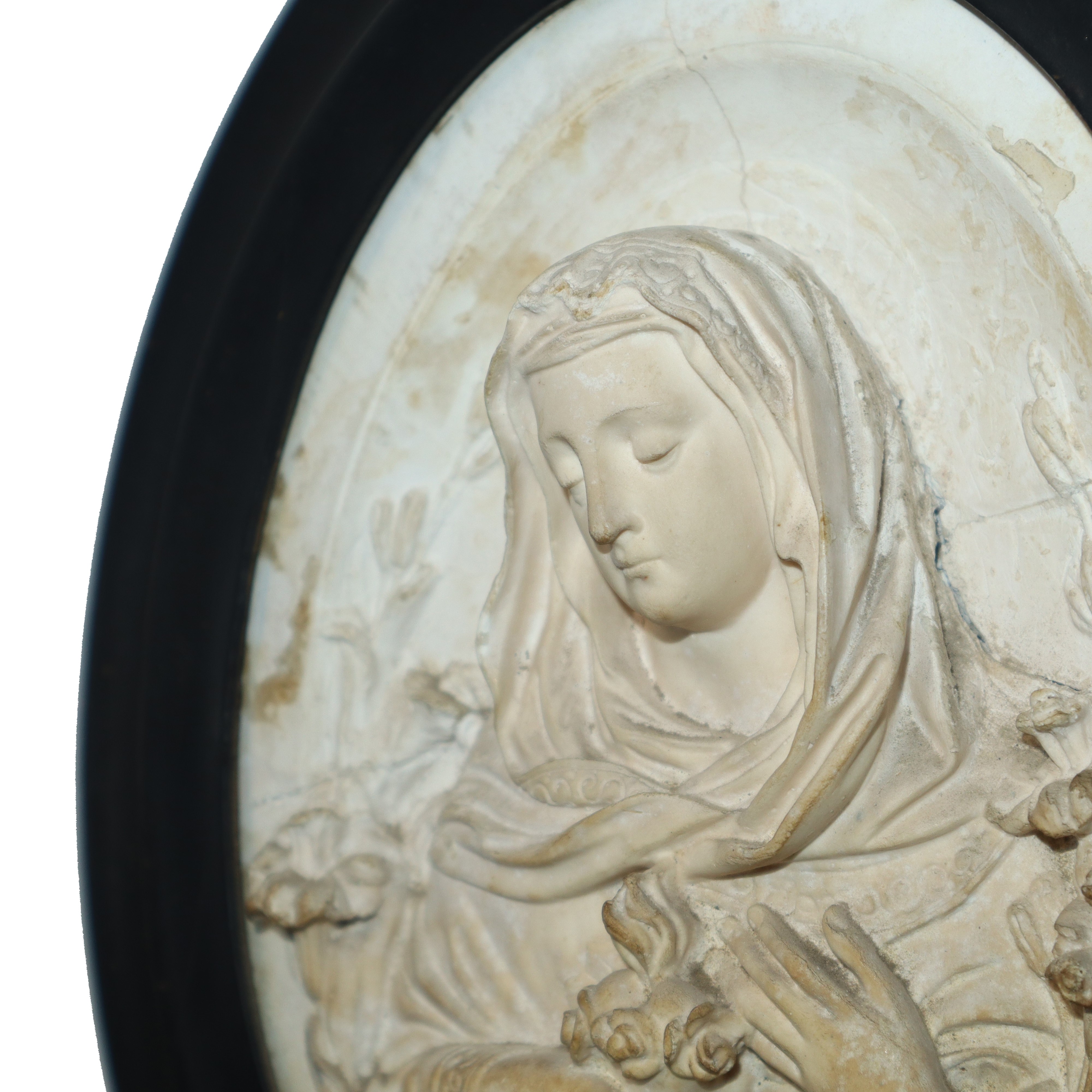 Bassorilievo in Schiuma di Mare Raffigurante Madonna