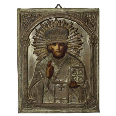Icona Russa Raffigurante San Nicola