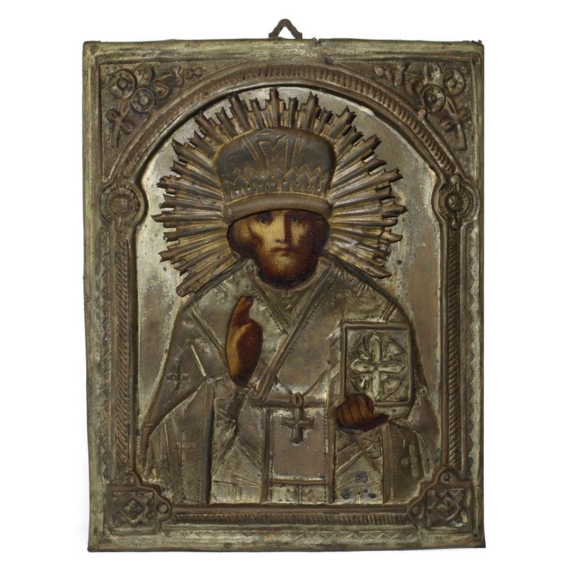 Icona Russa Raffigurante San Nicola