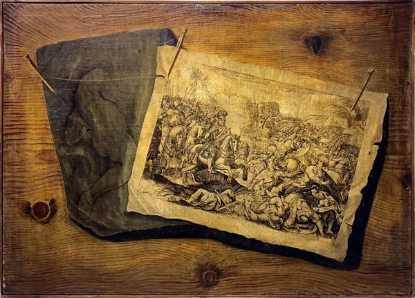 Luigi Desio - Trompe l’oeil raffigurante incisione di Antonio Tempesta