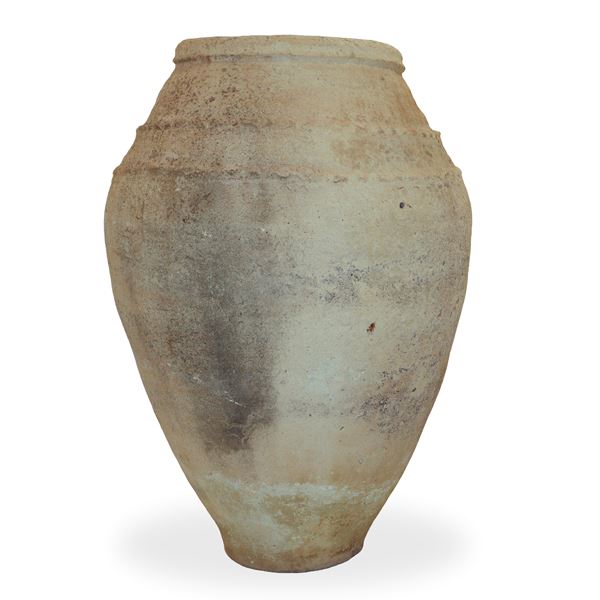 Yellow terracotta jar