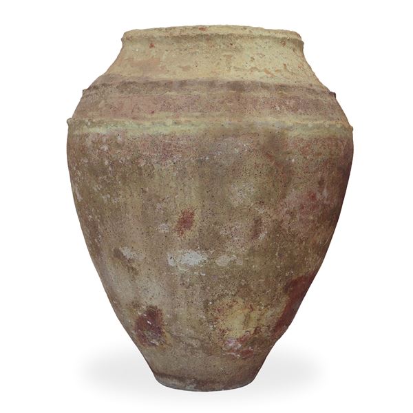 Yellow terracotta jar