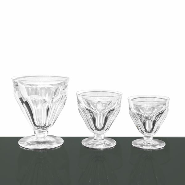 Baccarat France - Group of 23 Baccarat crystal glasses, Talleyrand model