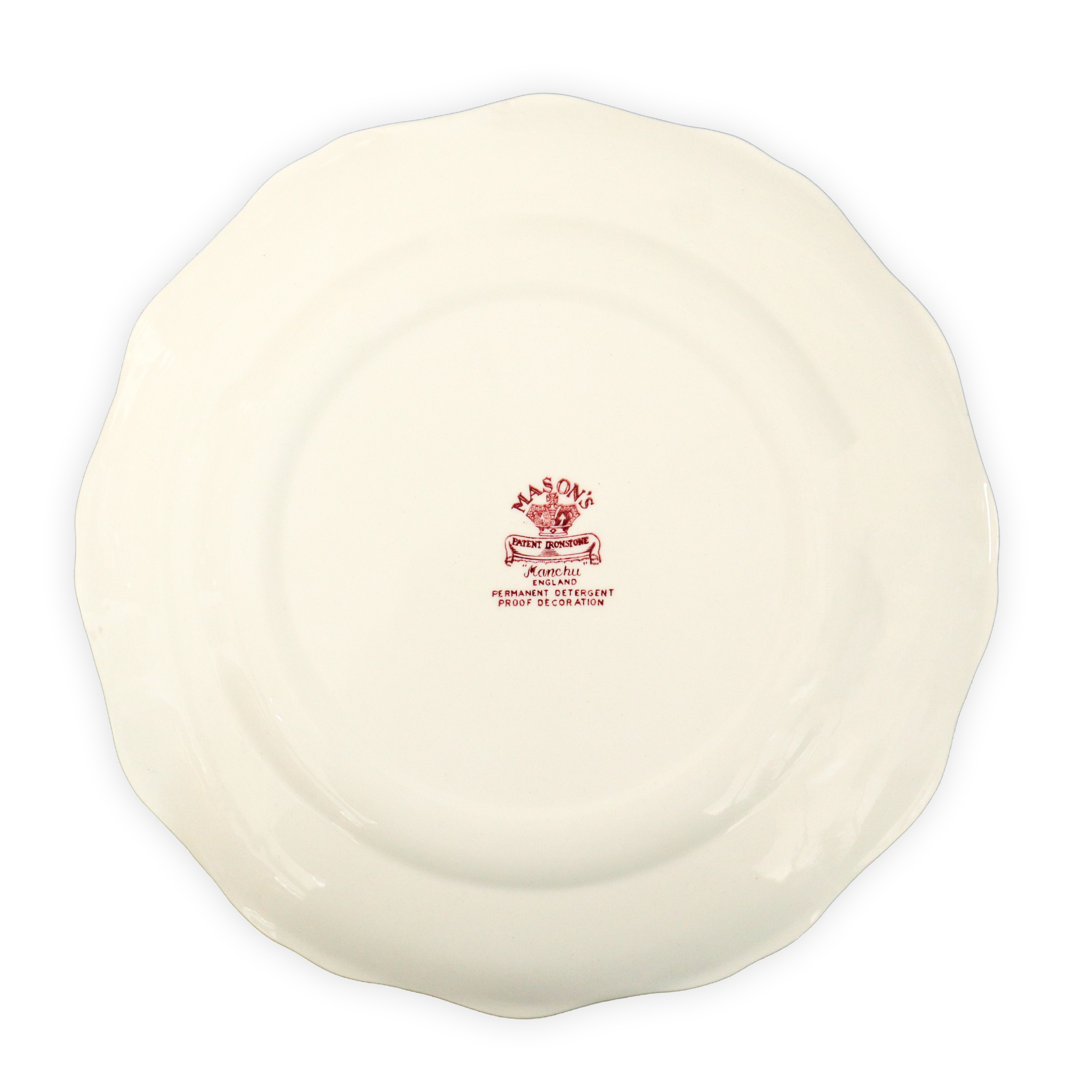 Mason's Patent Ironstone Manchu England - Servizio in Terraglia Bianco con Decori Rosati