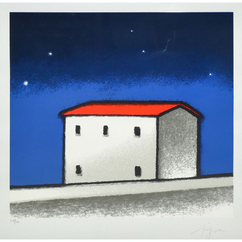 Tino Stefanoni - Casa, litografia 57/150