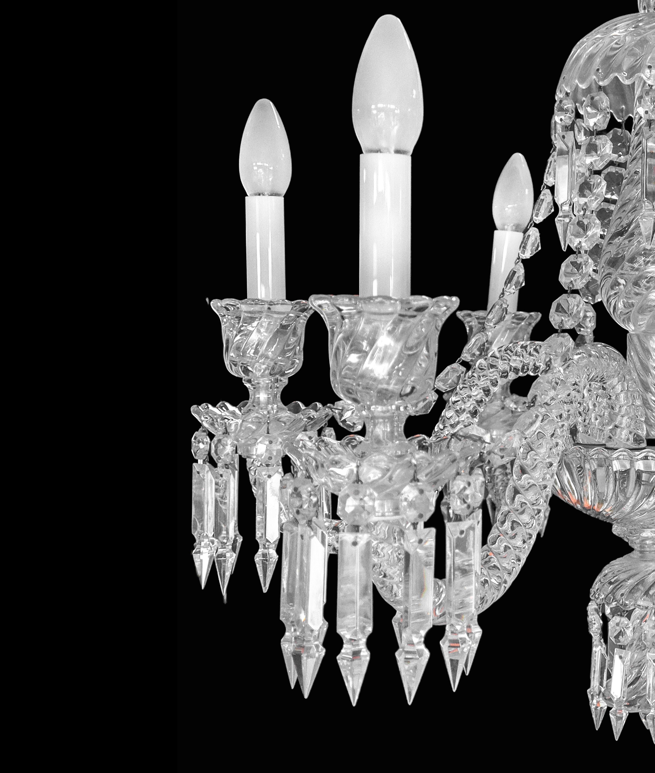 Baccarat France - Lampadario in Cristallo Baccarat, Modello L.e. 218 a Sei Luci