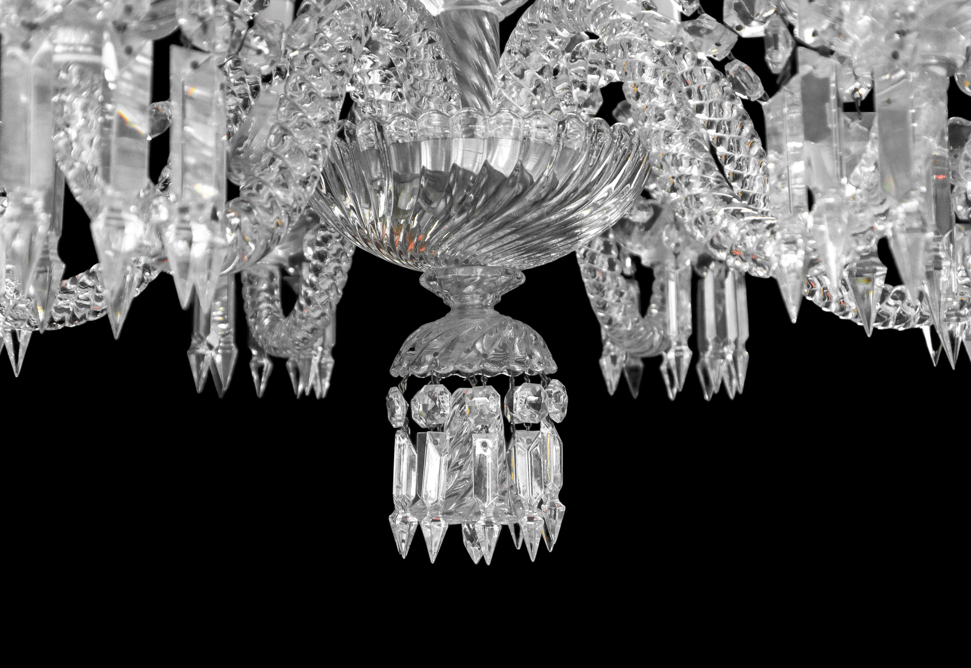 Baccarat France - Lampadario in Cristallo Baccarat, Modello L.e.218 a 6 Luci