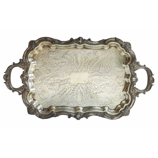 Sheffield tray engraved and decorated