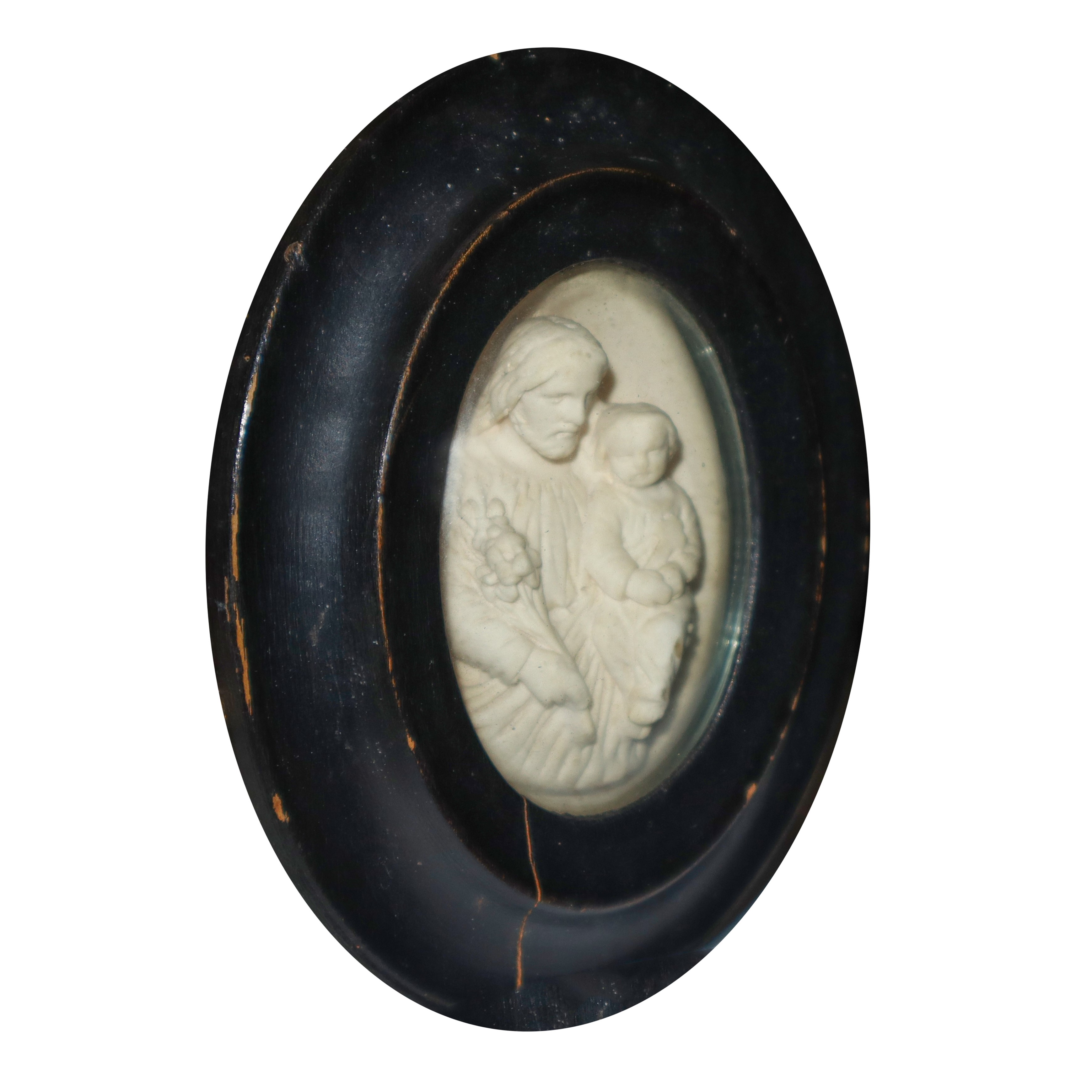 S. Giuseppe con Bambino, Piccolo Capezzale in Schiuma di Mare