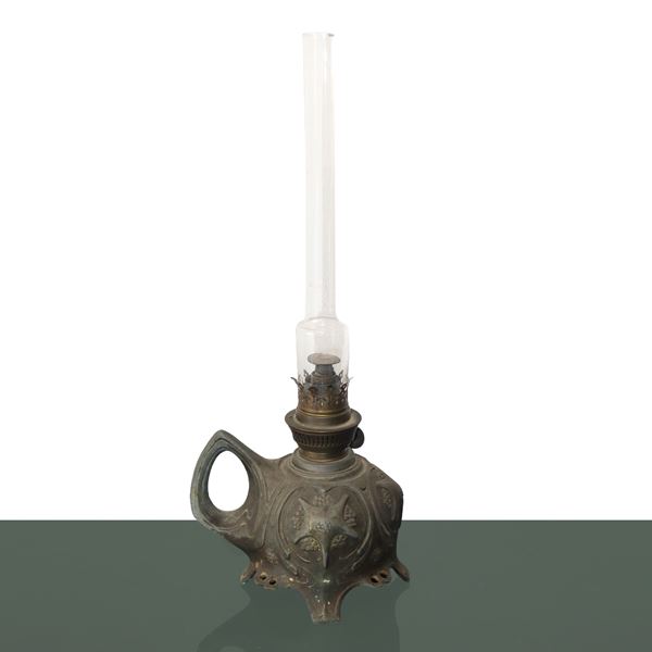 Art Nouveau oil lamp