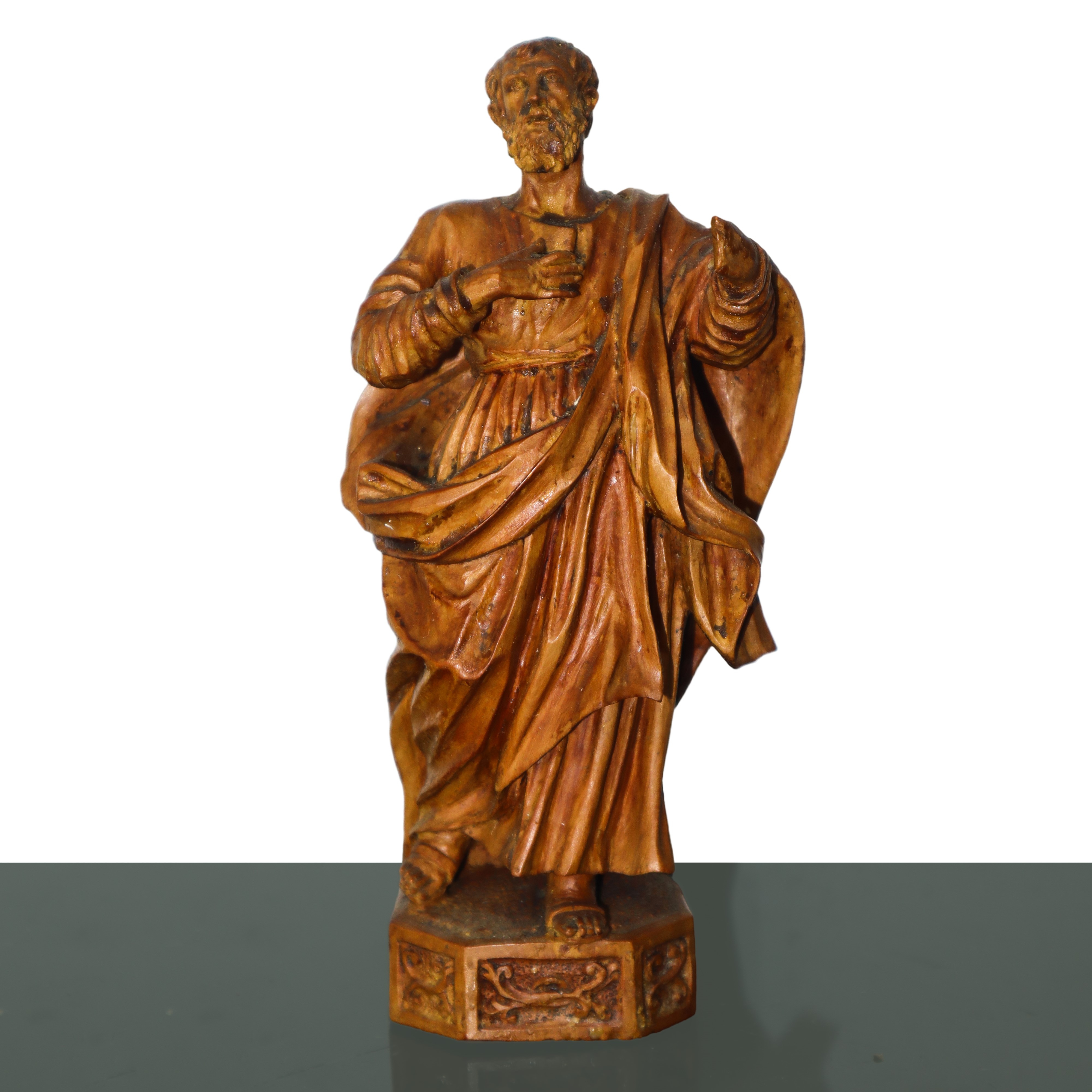 Gruppo di 11 sculture di apostoli in legno d'acero duro