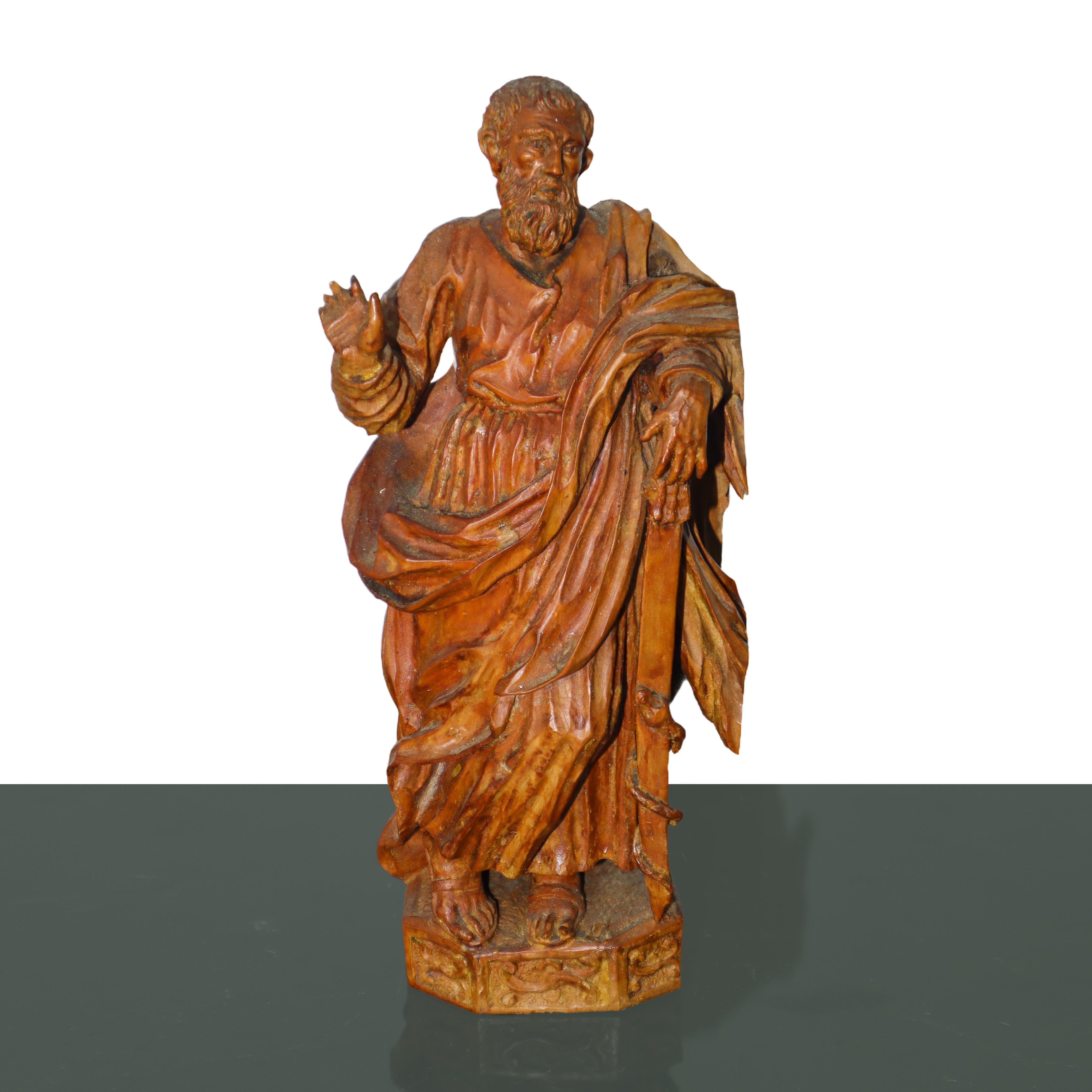 Gruppo di 11 sculture di apostoli in legno d'acero duro