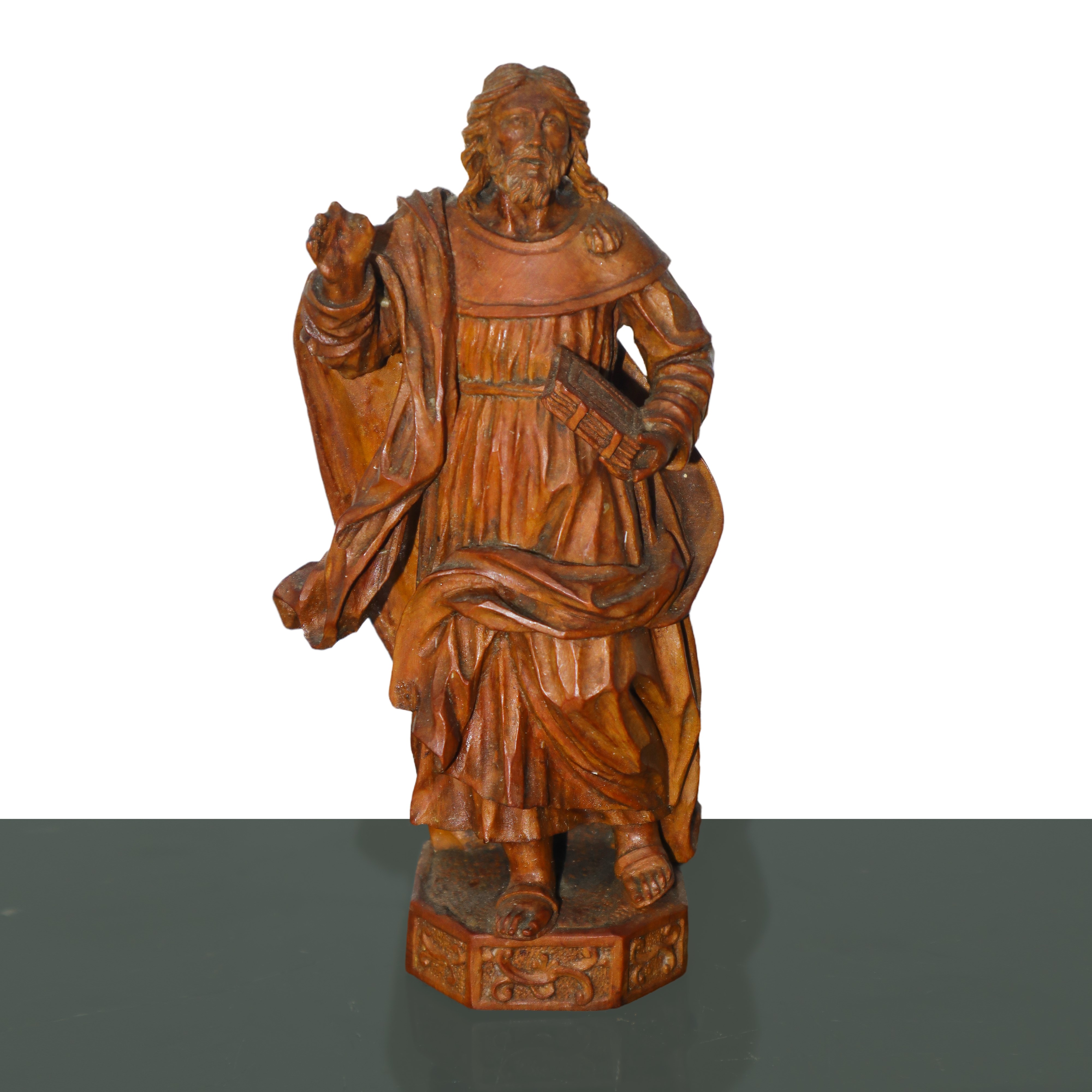 Gruppo di 11 sculture di apostoli in legno d'acero duro