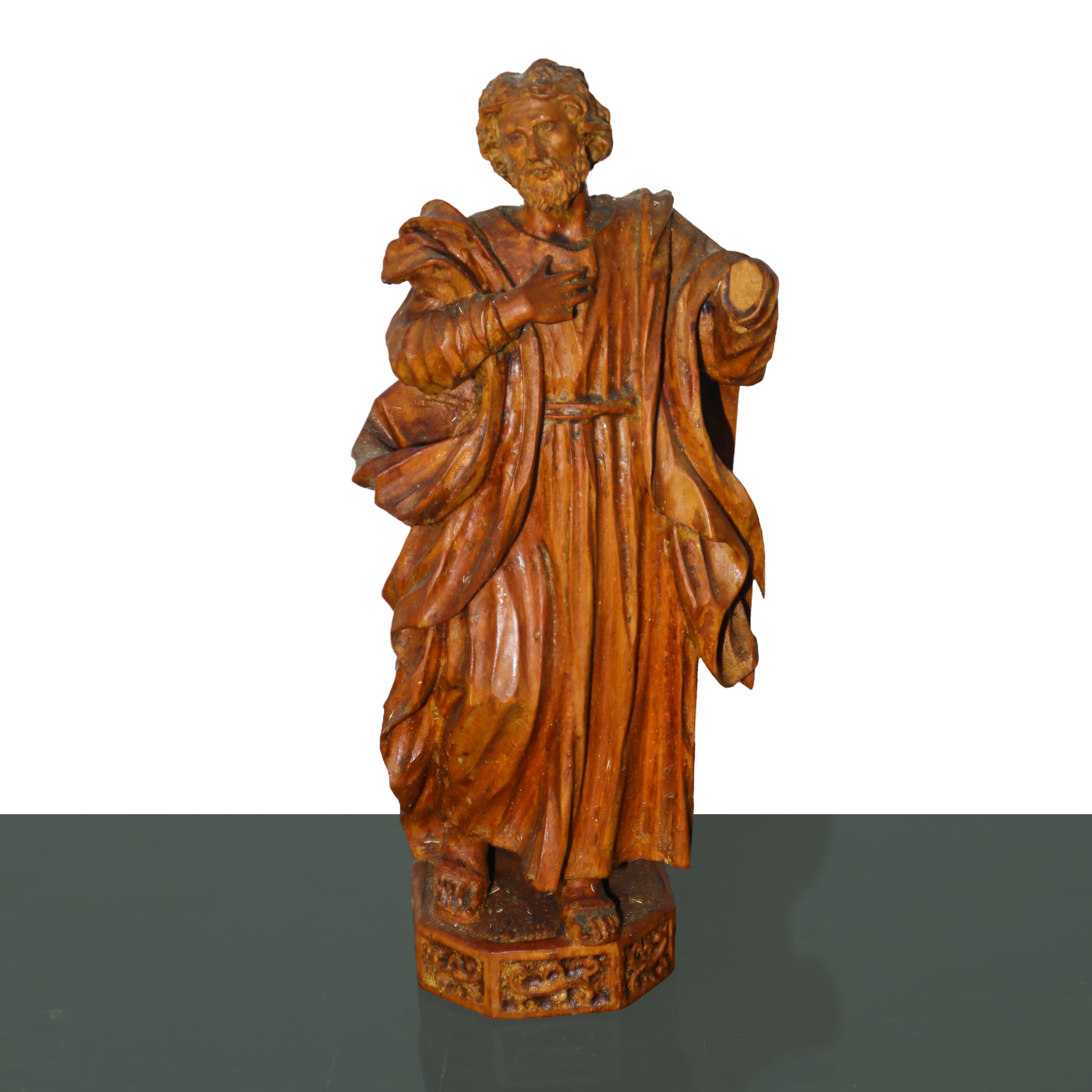 Gruppo di 11 sculture di apostoli in legno d'acero duro