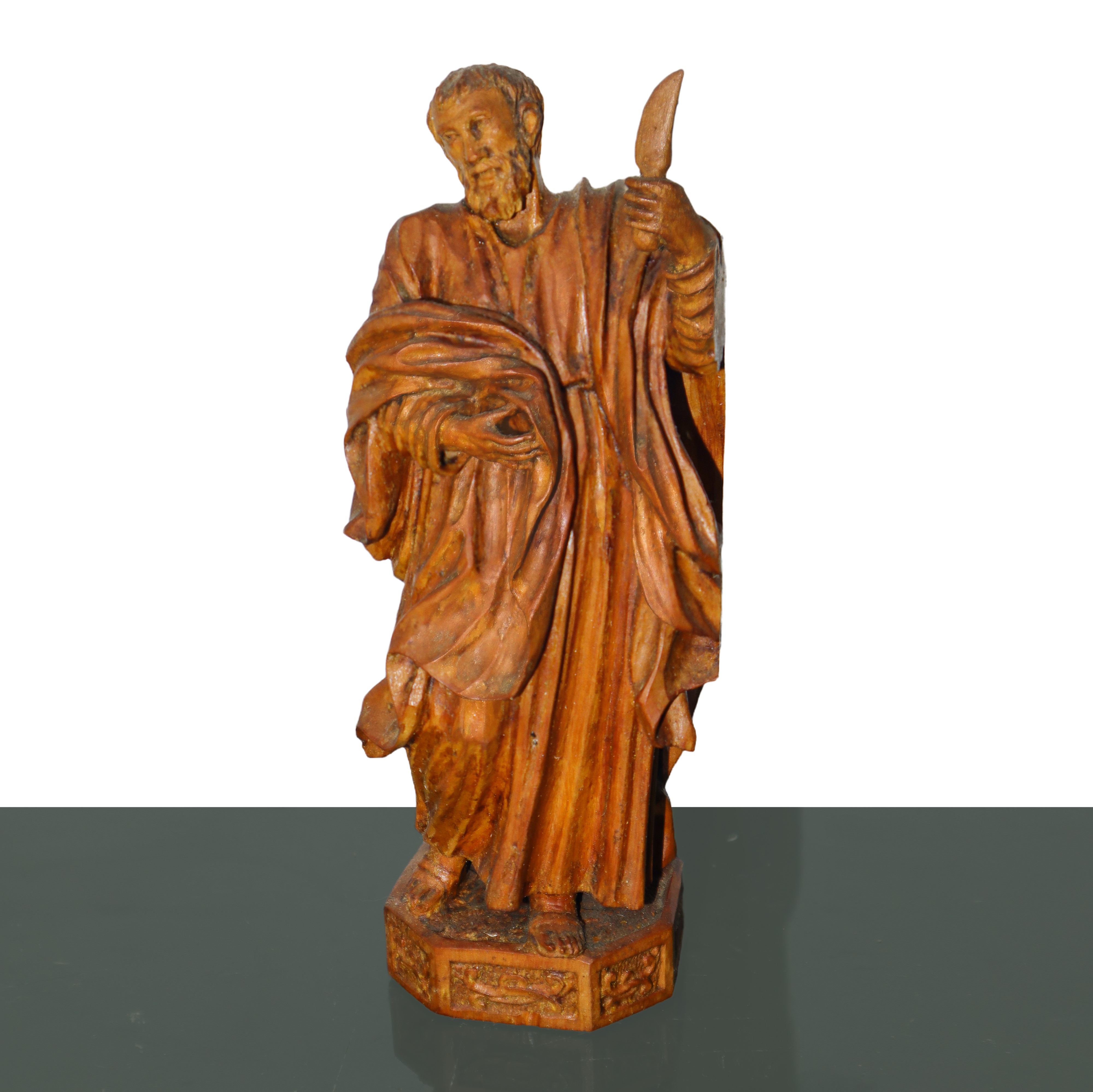 Gruppo di 11 sculture di apostoli in legno d'acero duro