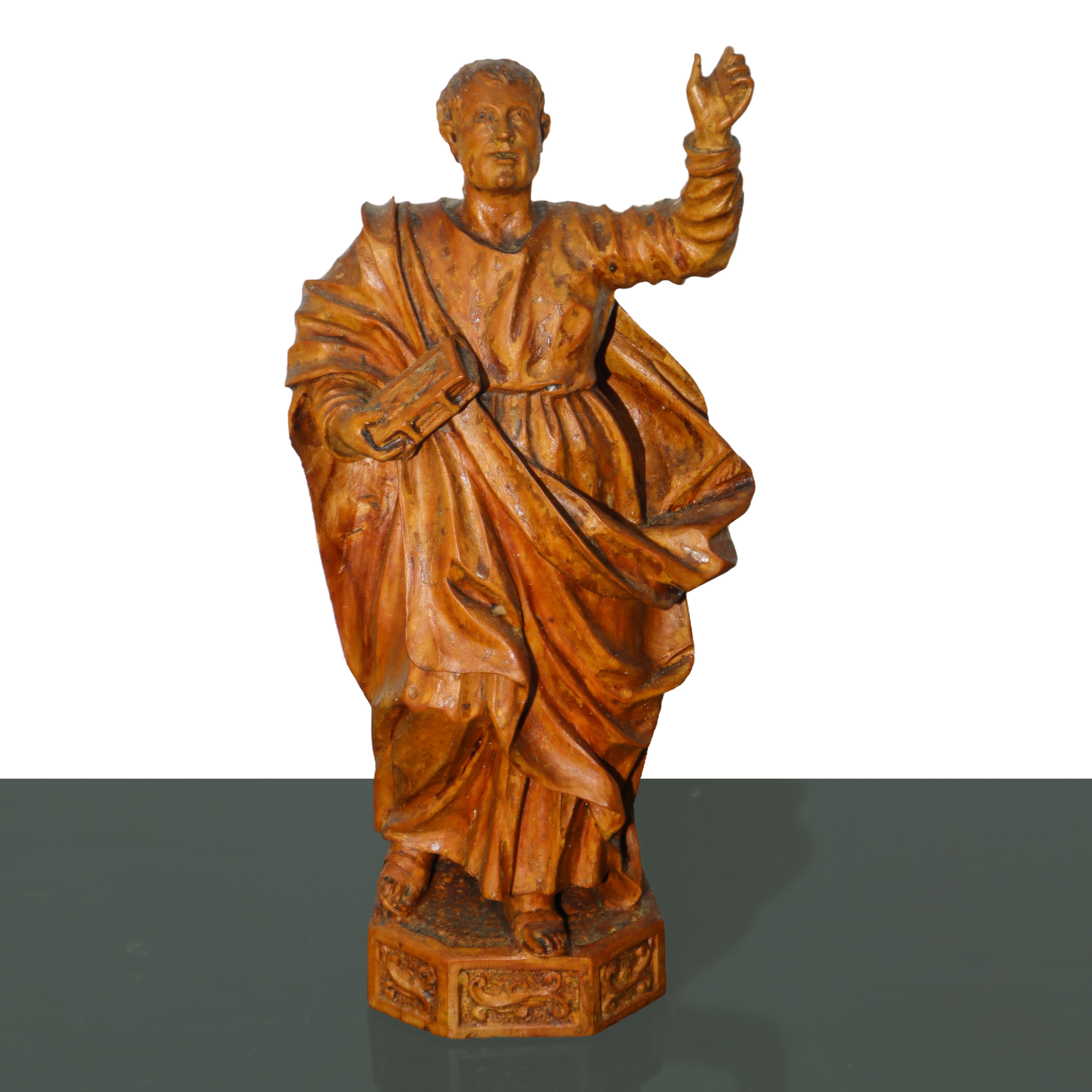 Gruppo di 11 sculture di apostoli in legno d'acero duro