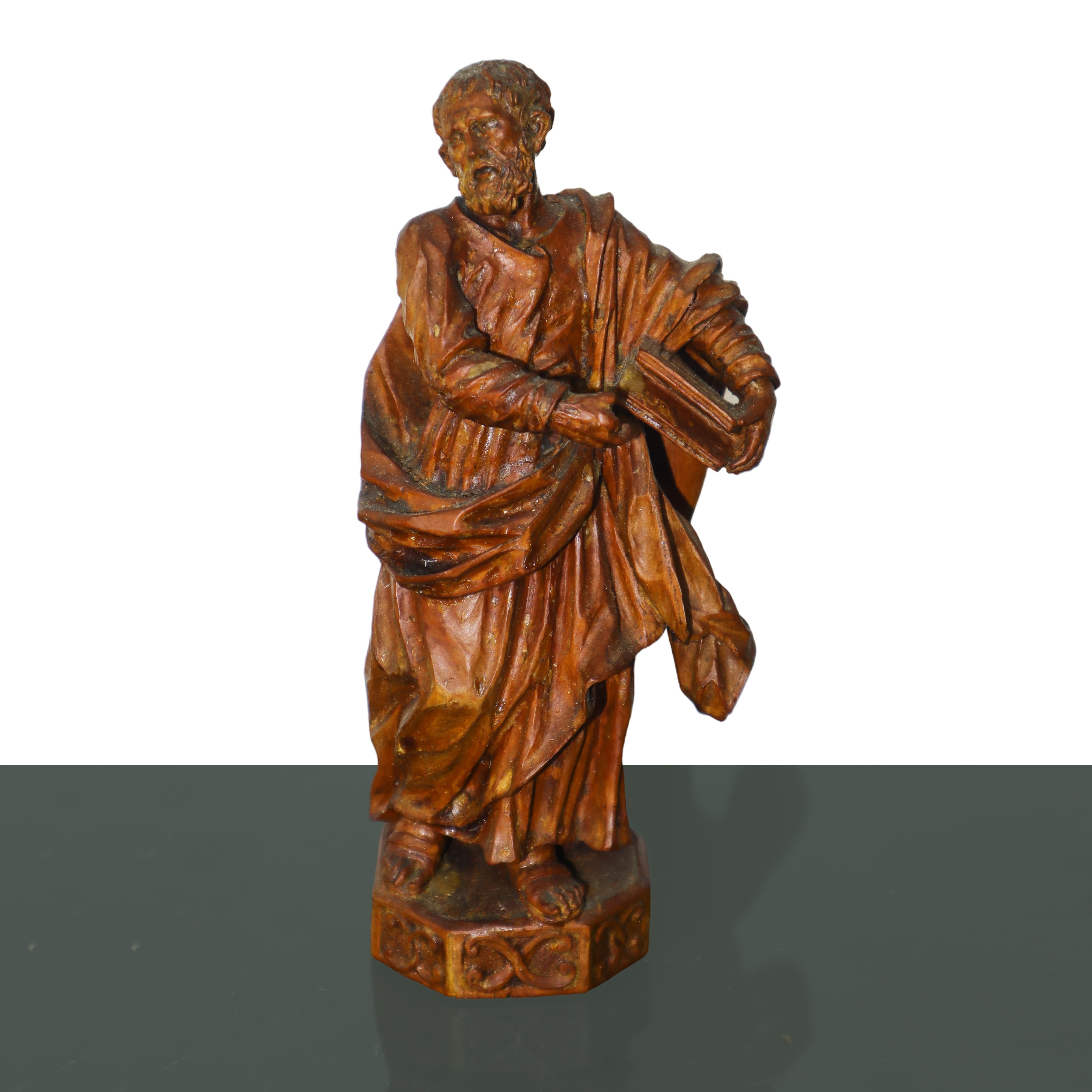 Gruppo di 11 sculture di apostoli in legno d'acero duro