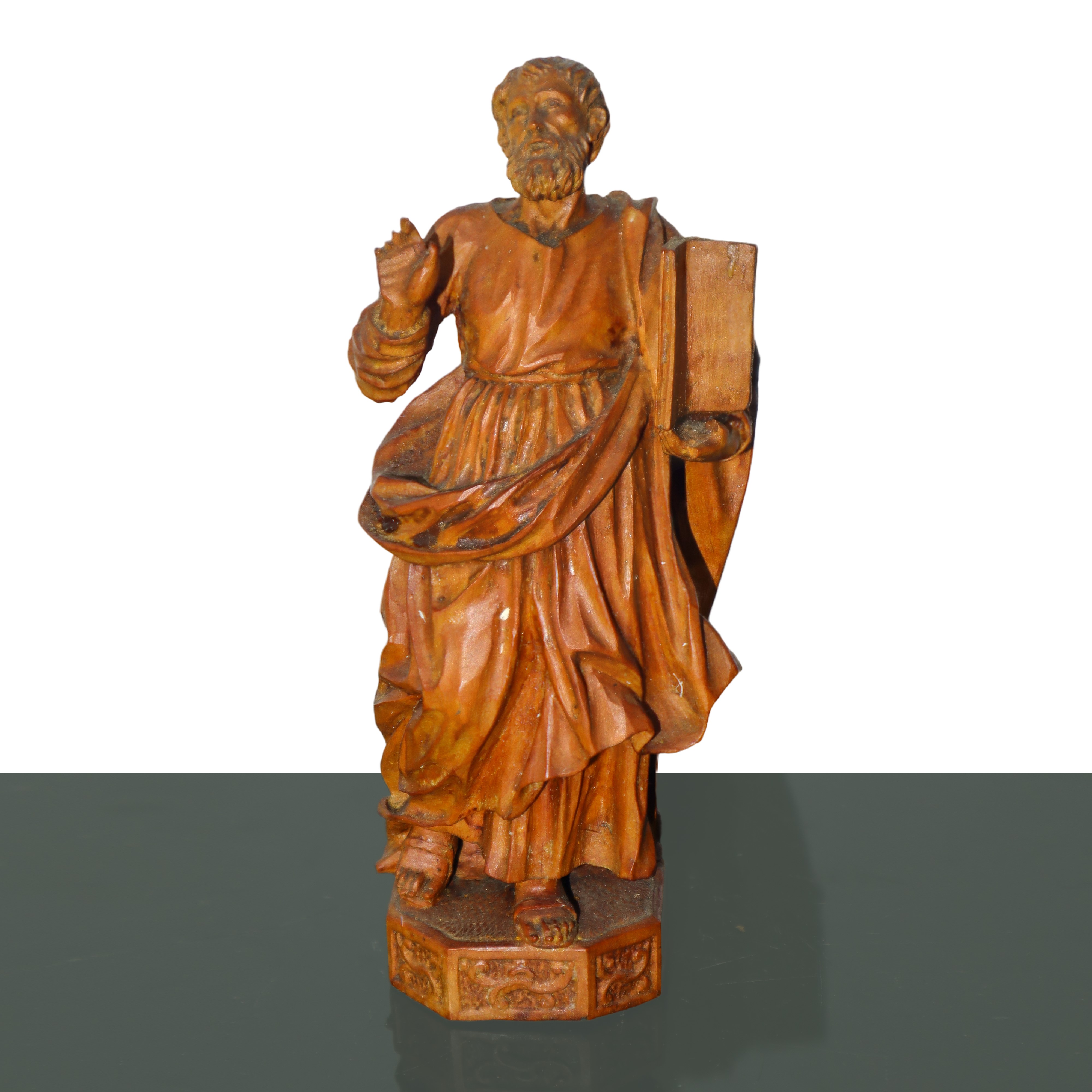 Gruppo di 11 sculture di apostoli in legno d'acero duro