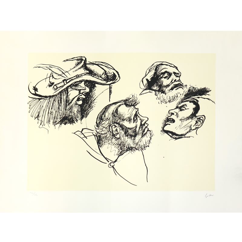 Renato Guttuso - Omaggio a Holbein: Volti