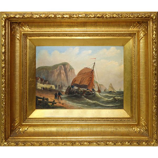 Harry   Millson Hunt - Sailing ship returning to the coast of Cornwall