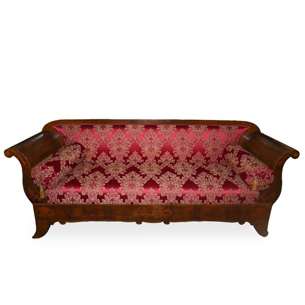 Charles X sofa with inlays