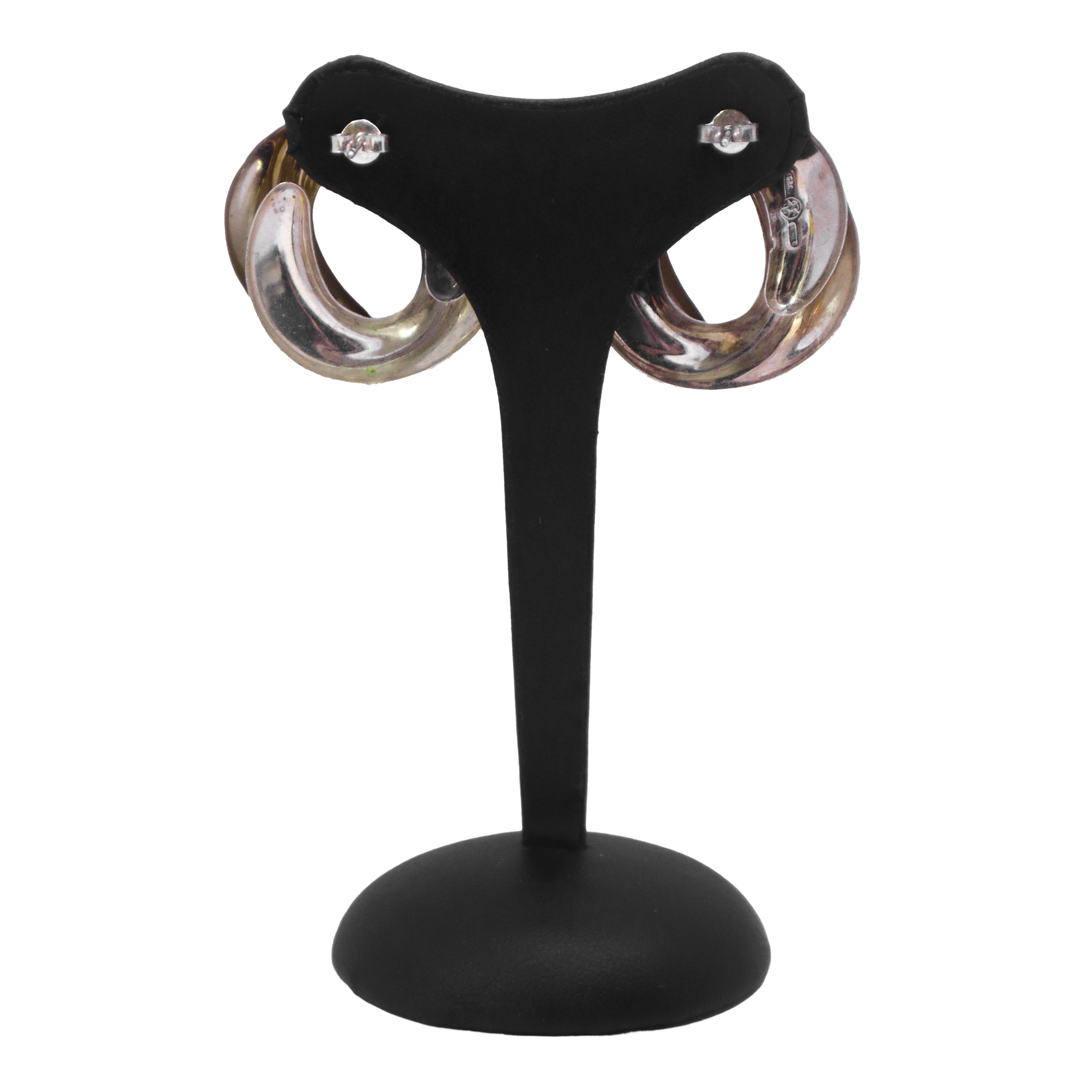 Orecchini circolari a lobo in argento