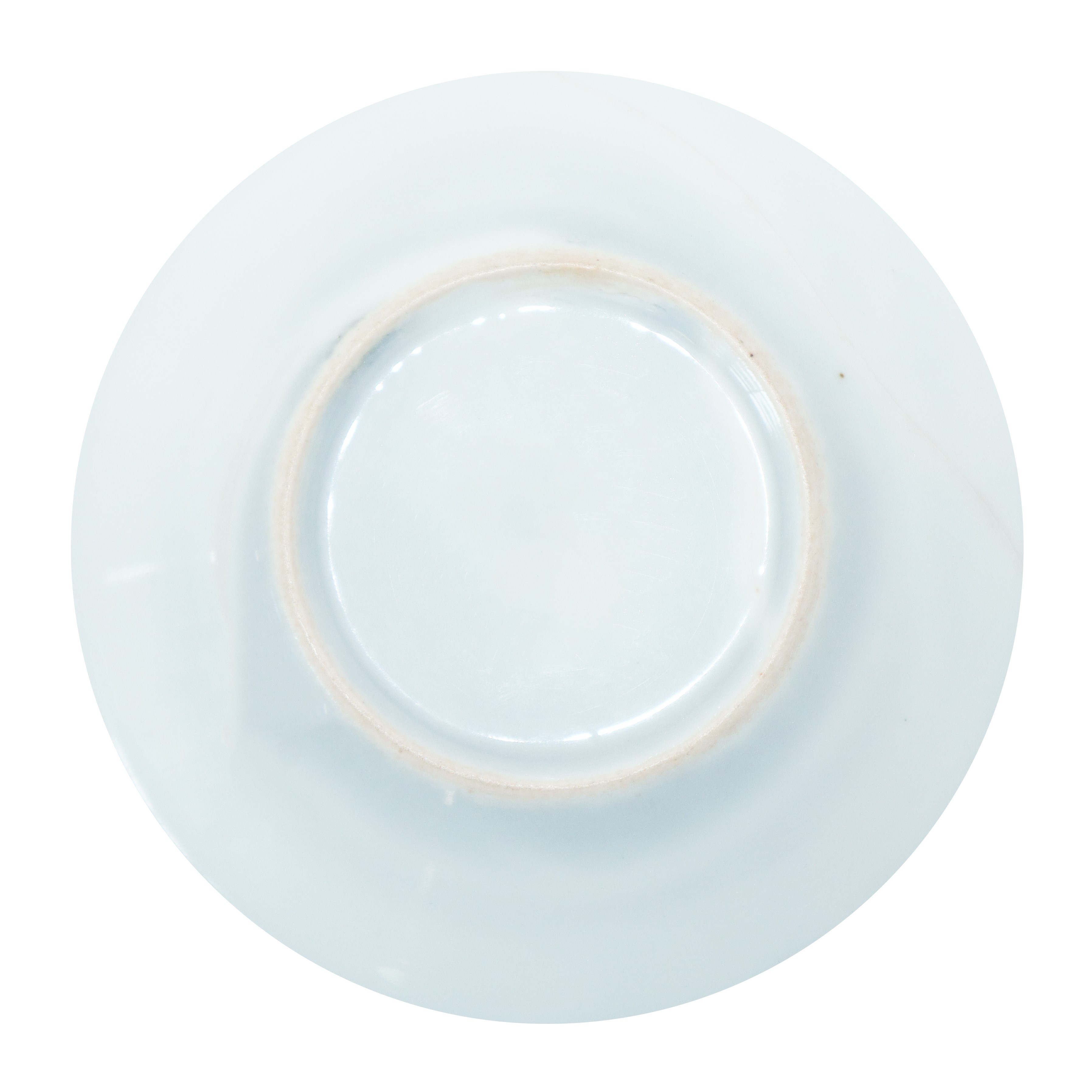 Sei tazzine con piattino in porcellana Sevres dipinte con putti