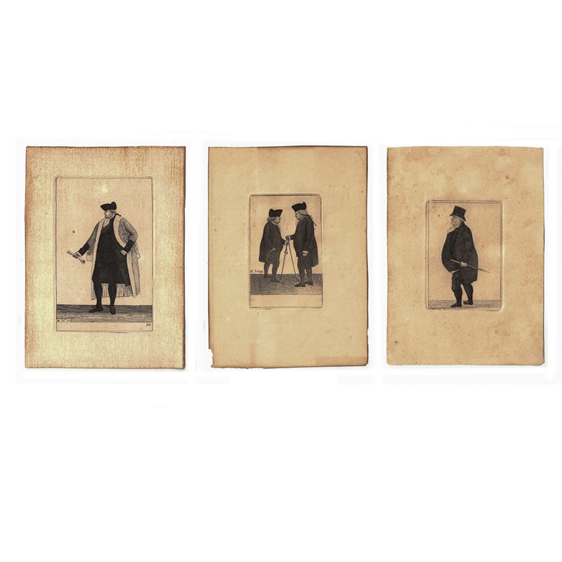 Tre stampe umoristiche