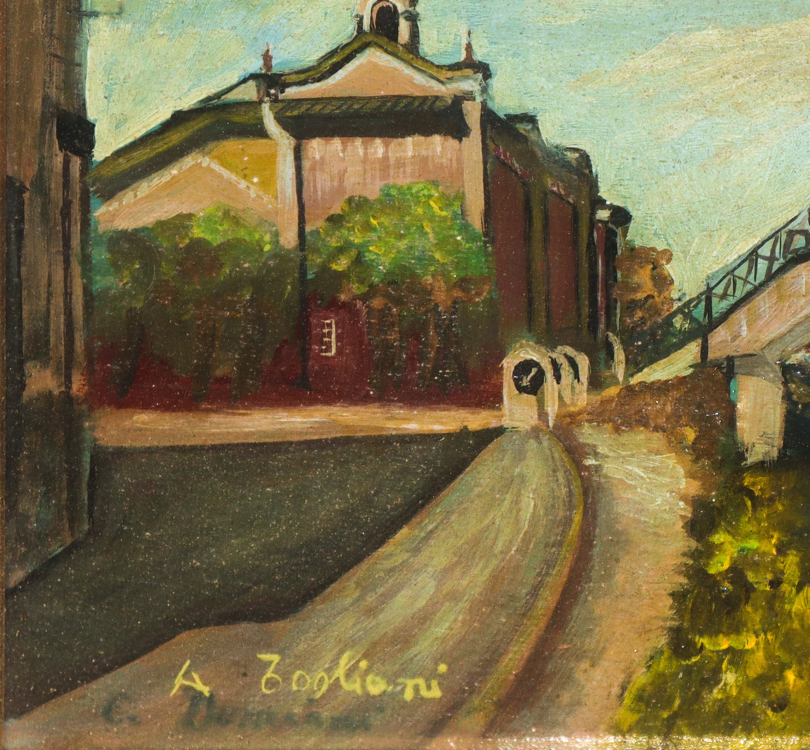 Paesaggio canale con ponte