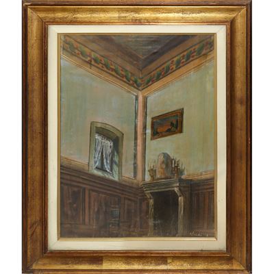 Interno Raffigurante Camera da Letto Quinta della "sonnambula" Atto II
