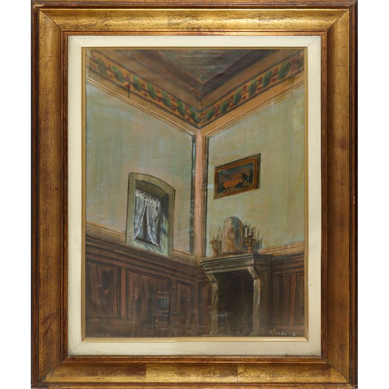 Interno Raffigurante Camera da Letto Quinta della "sonnambula" Atto II
