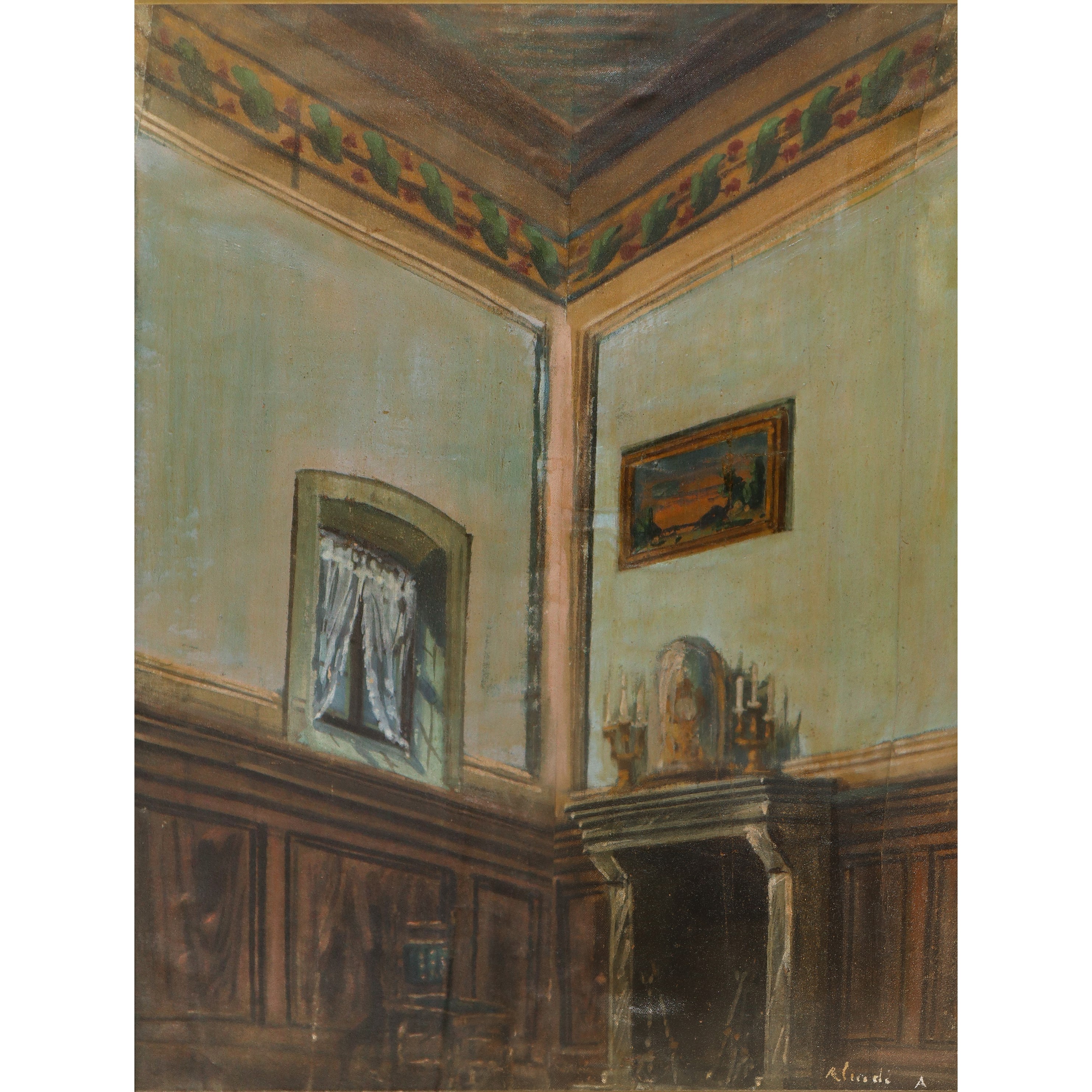 Interno Raffigurante Camera da Letto Quinta della "sonnambula" Atto II