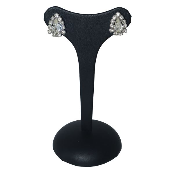 Christian Dior - Clip-on earrings with rhinestones