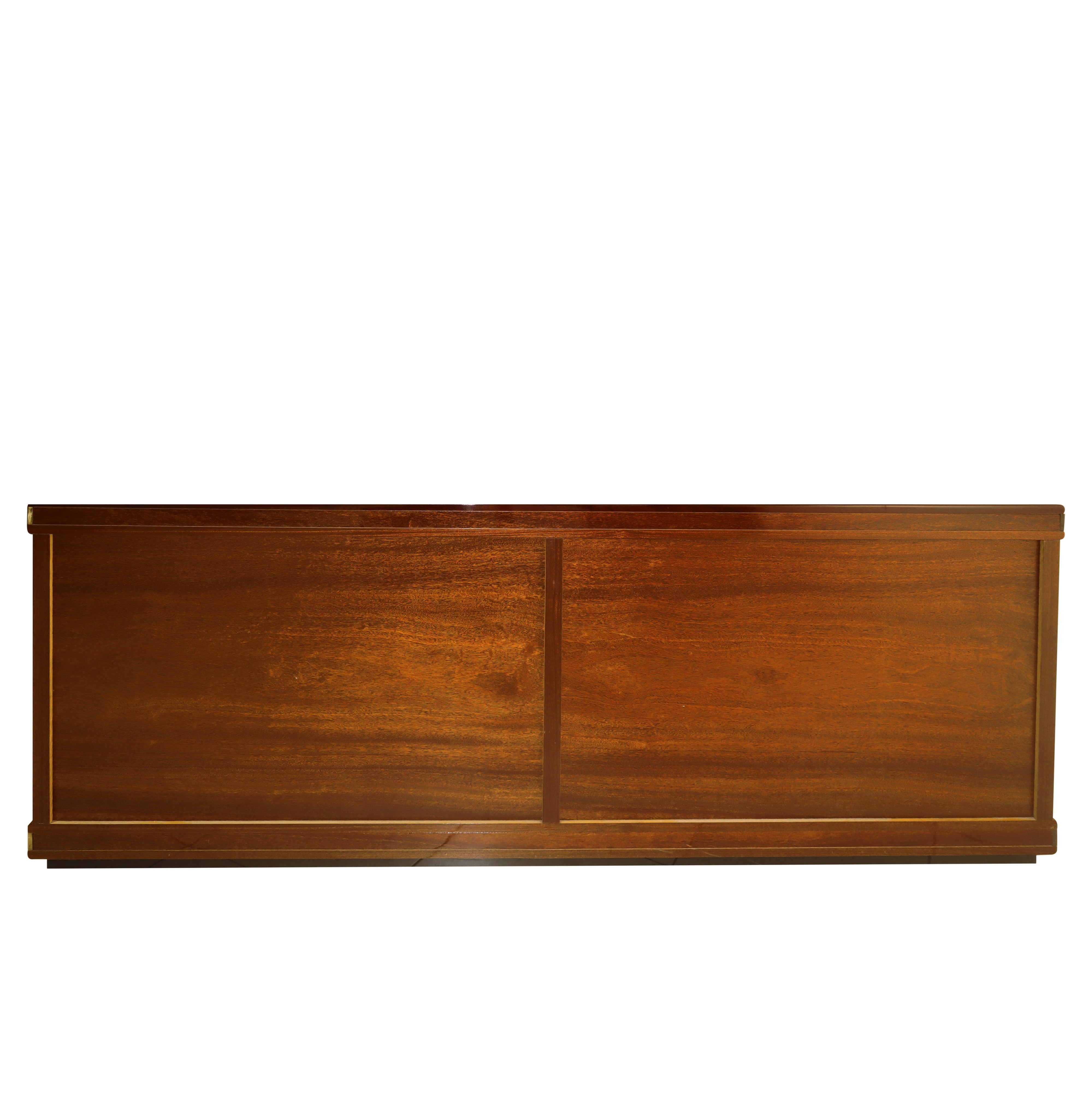 Sideboard in ottone e legno laccato