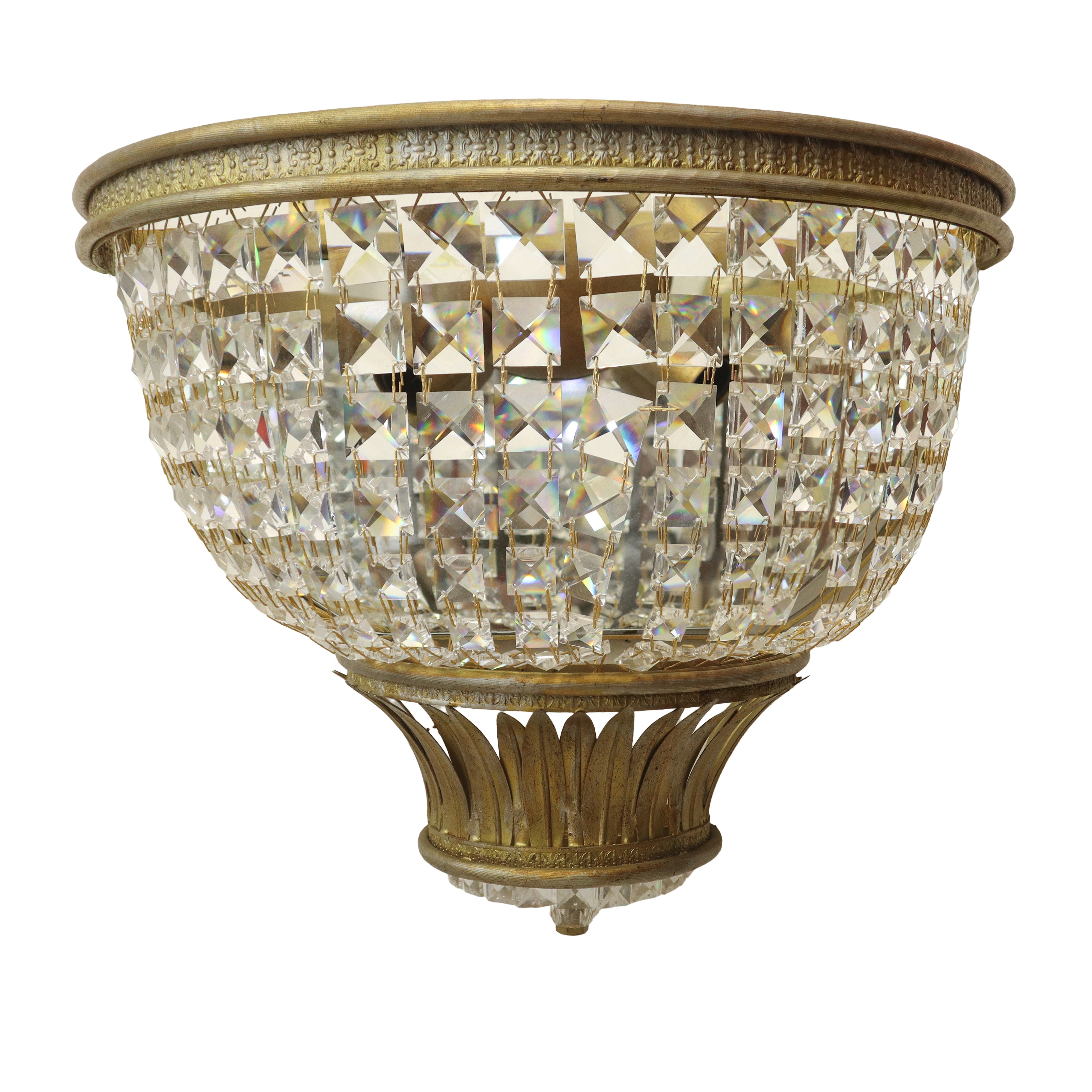 Applique IN METALLO DORATO E CRISTALLI, ANNI '70