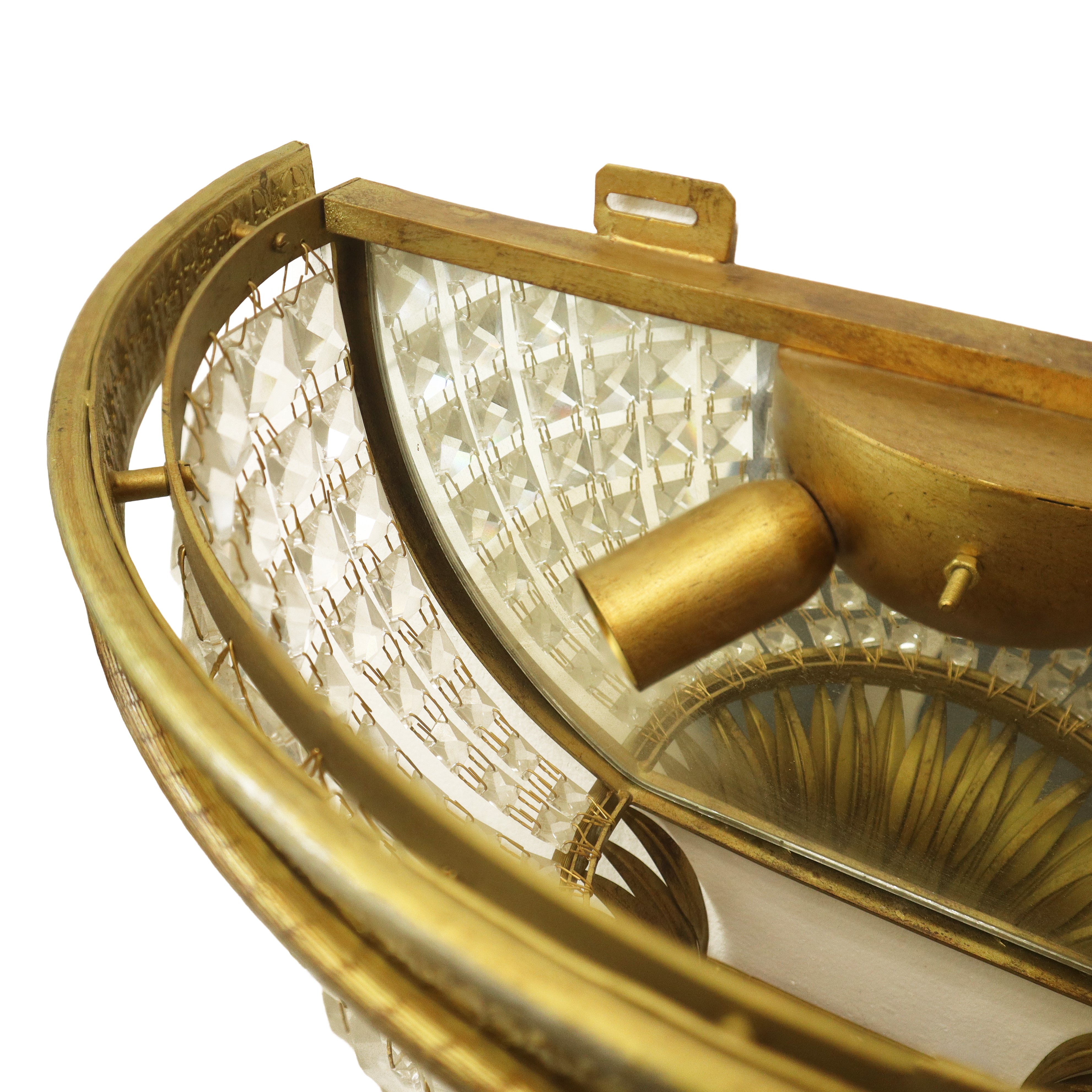 Applique IN METALLO DORATO E CRISTALLI, ANNI '70